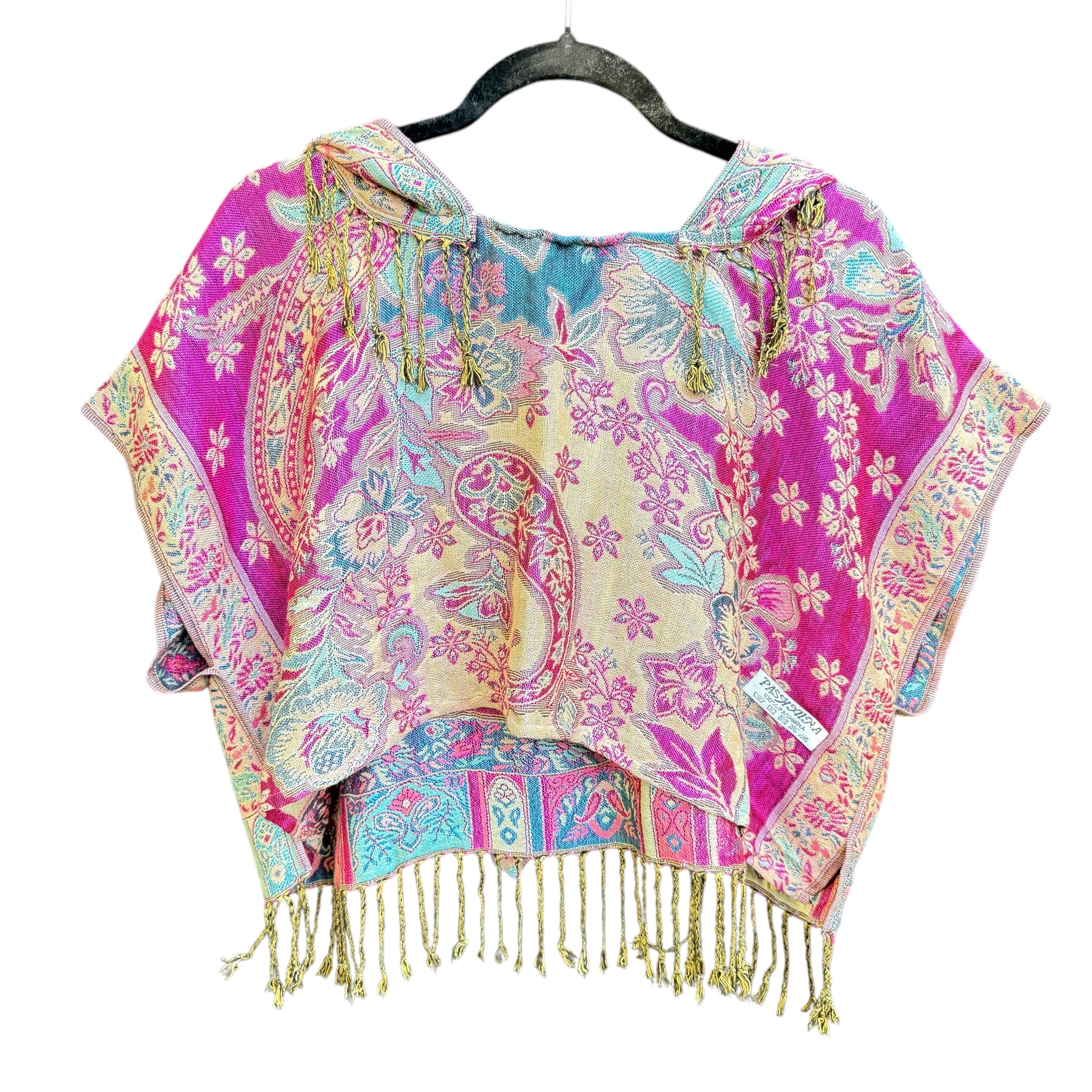 Queen Paisley Pashmina Hooded Crop Top - Stylish Women's Fashion for Casual Wear, Date Night & Summer Outfits