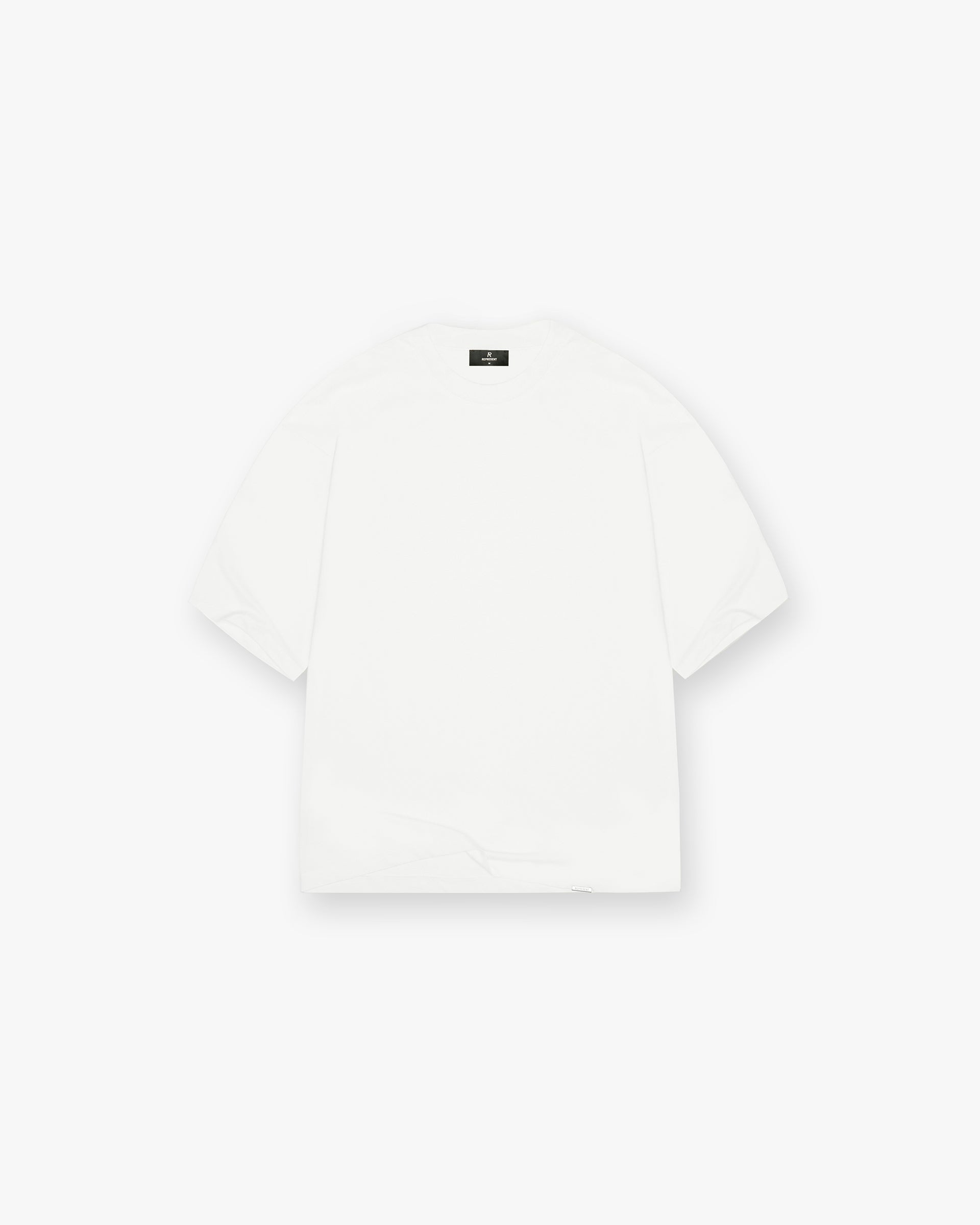 Initial Boxy T-Shirt in Flat White - Oversized Unisex Cotton Tee for Casual Wear & Street Style Outfits