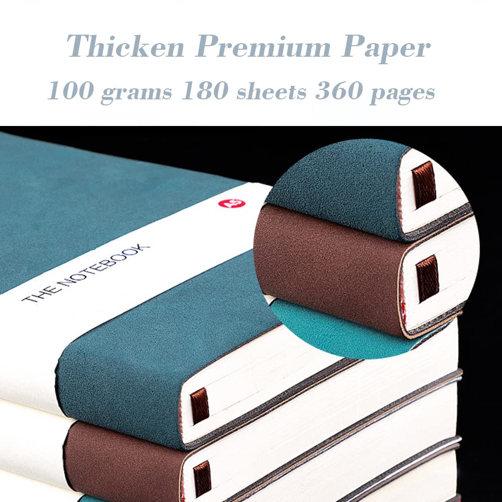 Premium A5 Notebook 360 Pages - 5.7 x 8 Inch Leather Hardcover Journal with 100gsm Thick Paper, Wirebound Notebook for Office Work, School Notes & Home Organization - Perfect for Business Professionals, Students & Creative Writers (Orange)