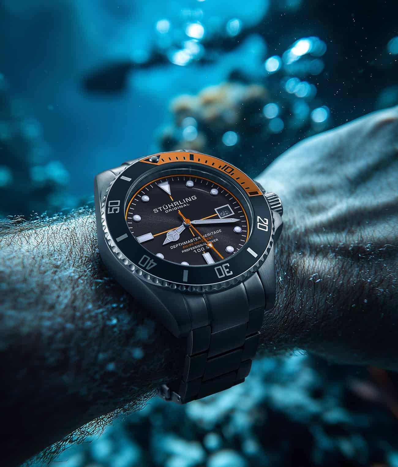 Depthmaster Heritage 42mm Swiss Quartz Watch - Luxury Waterproof Chronograph for Men - Perfect for Business, Diving & Everyday Wear