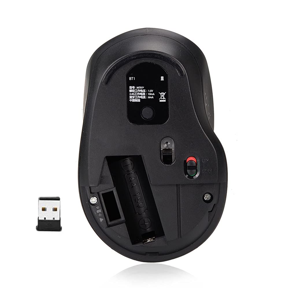 Bling Bluetooth Wireless Mouse with Sparkle Rhinestones - Dual Mode Bluetooth & USB Receiver, 1500 DPI Adjustable for Laptop, PC, Mac, Tablet - Perfect for Office Work, Gaming & Travel (Blue)