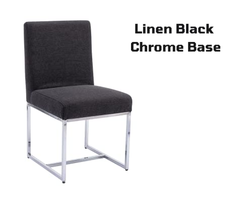 Linen Black & Chrome Leg