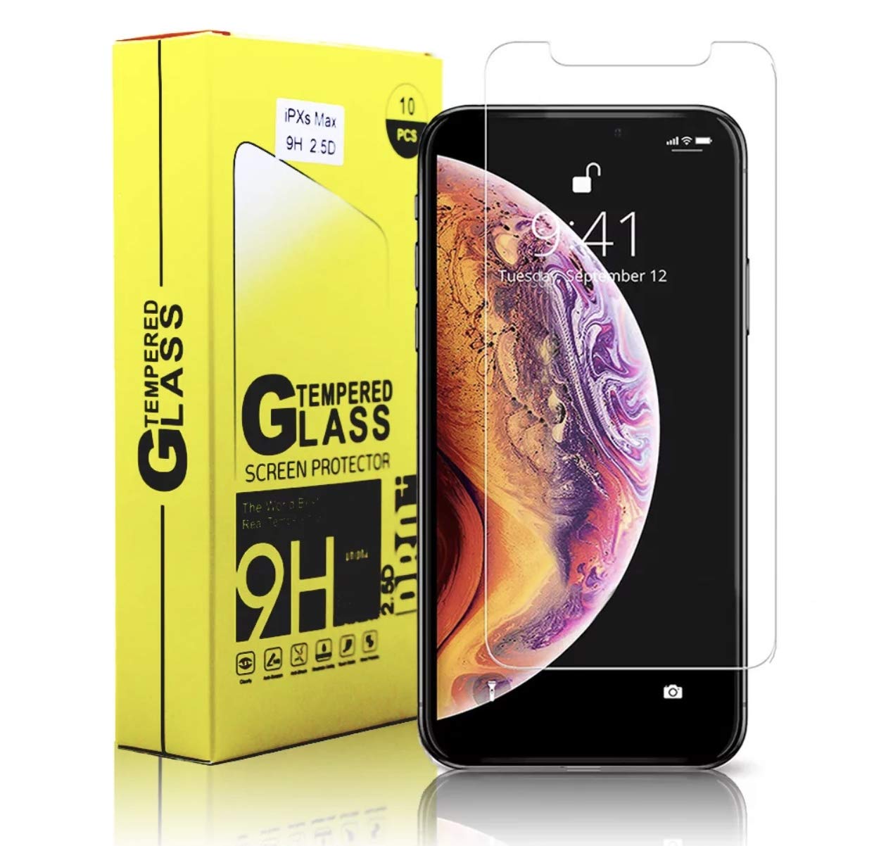 9H Hardness 2.5D Tempered Glass Screen Protector for iPhone X/XS/XR/XS Max - Anti-Scratch, Bubble-Free, HD Clear Protection for Daily Use & Gaming