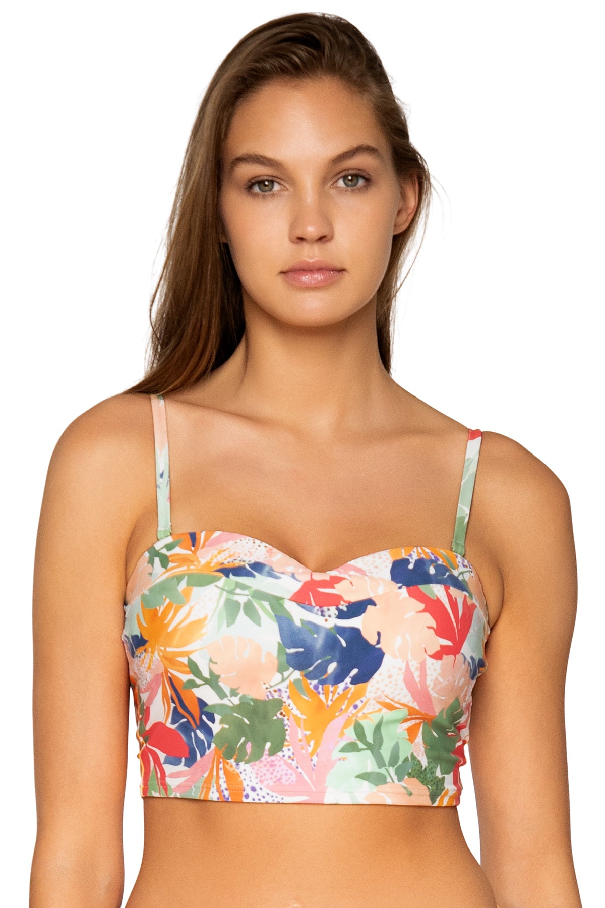 Waverly Bandeau Serendipity Bikini Top - Floral Print Swimwear for Women | Perfect for Beach Vacations, Pool Parties & Summer Getaways