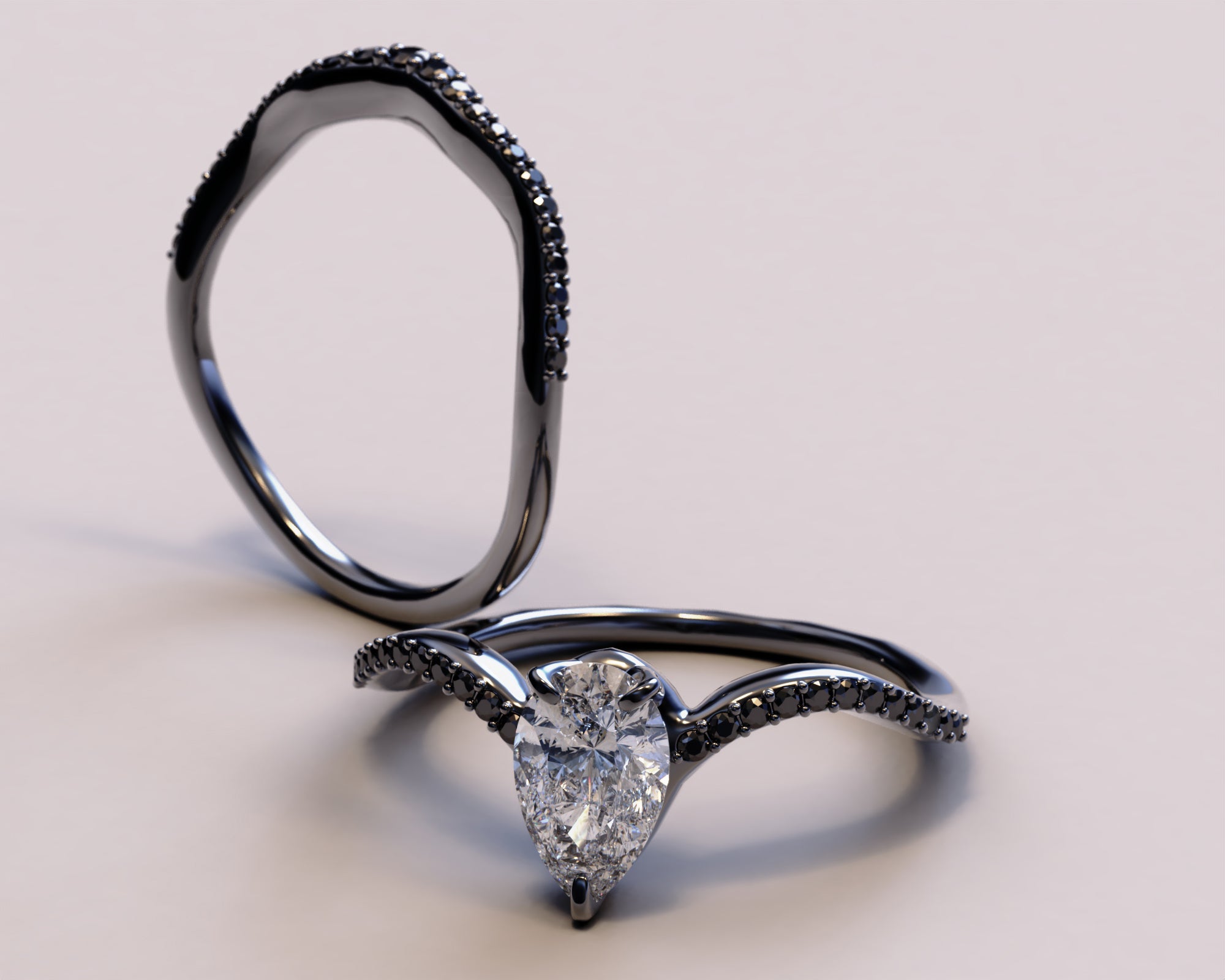 Lab Grown Diamond Engagement Ring Set - Art Deco Style Vintage Wedding Band for Women | Perfect for Proposals, Anniversaries & Special Occasions
