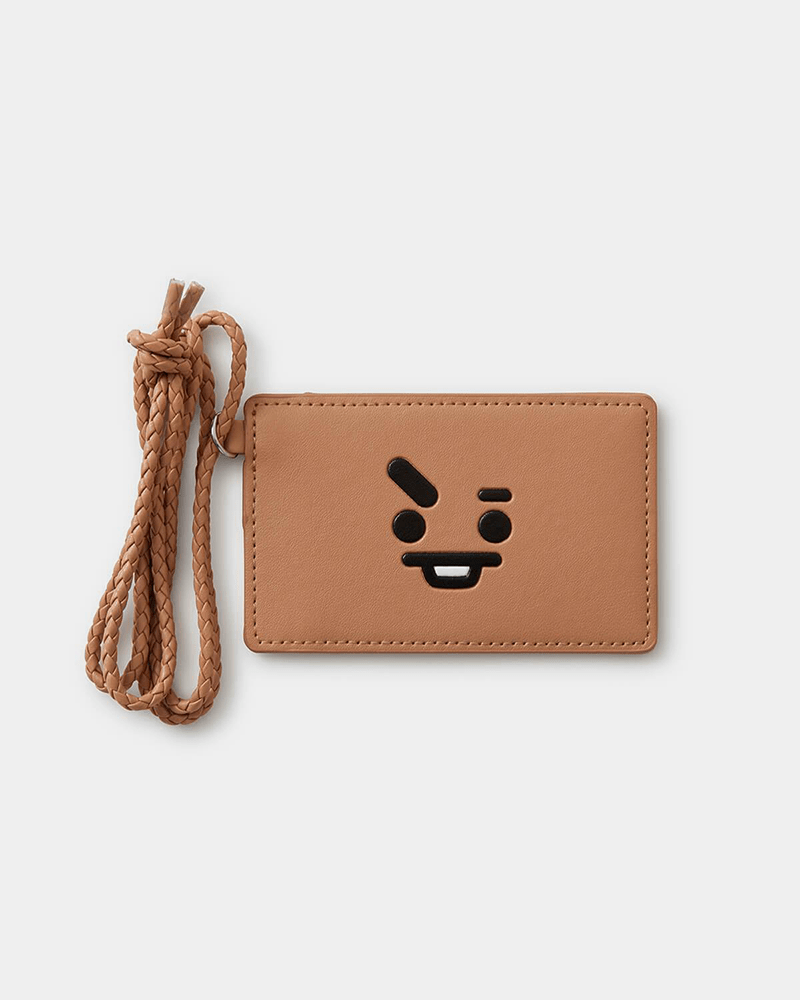 BT21 SHOOKY Strap Card Holder - Cute Character Phone Wallet for Credit Cards & ID - Perfect for Fans, Travel, and Everyday Use