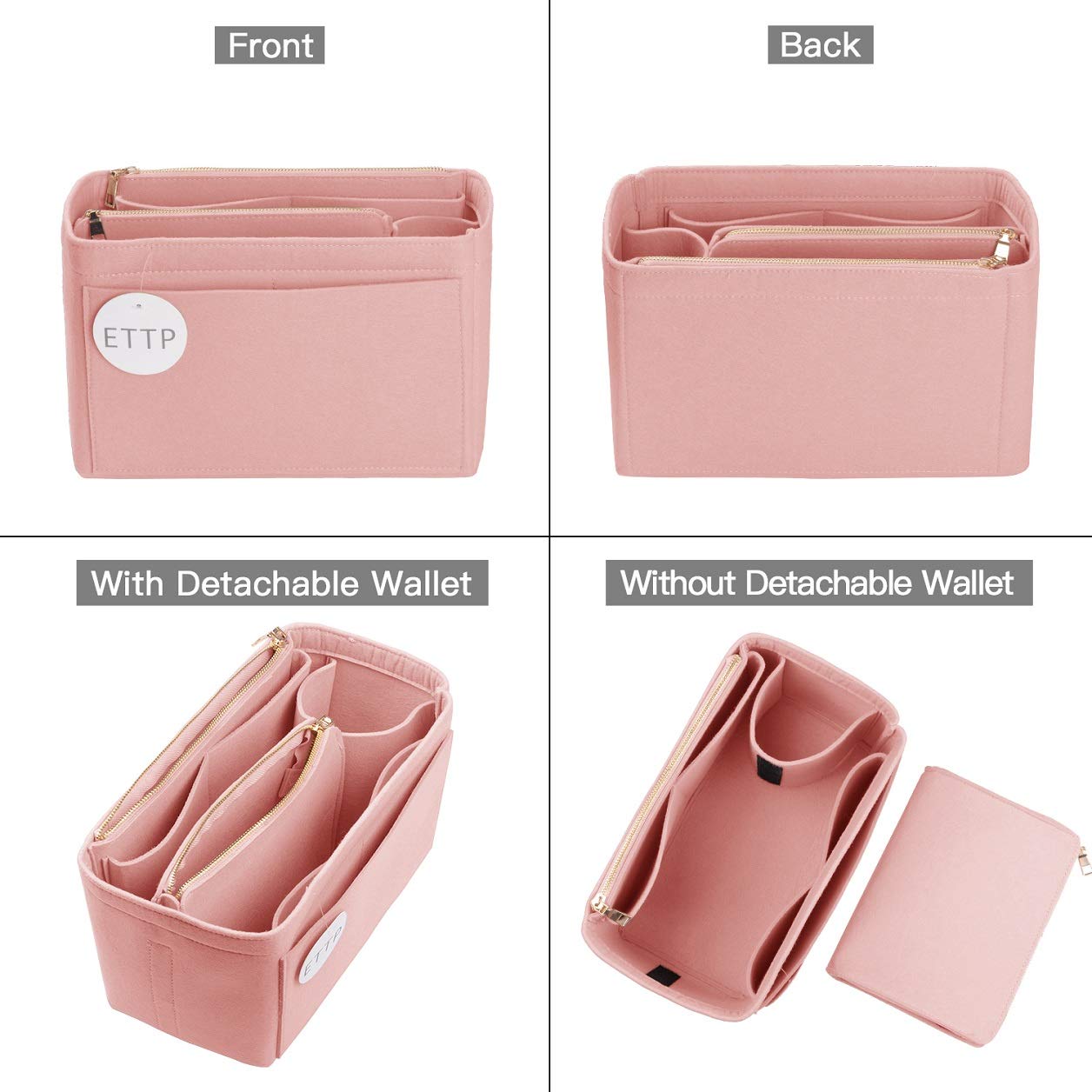 Felt Purse Organizer Insert for LV Speedy, Neverfull & Tote Bags - 5 Sizes Handbag Shaper & Storage Solution | Perfect for Travel, Work & Everyday Use