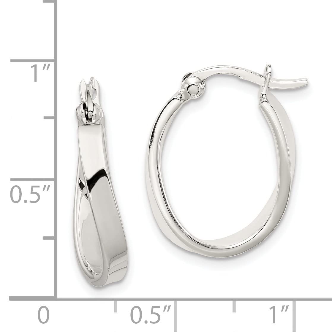 Sterling Silver Oval Hoop Earrings for Women - Dainty & Elegant Jewelry Gift for Everyday Wear, Date Night & Special Occasions