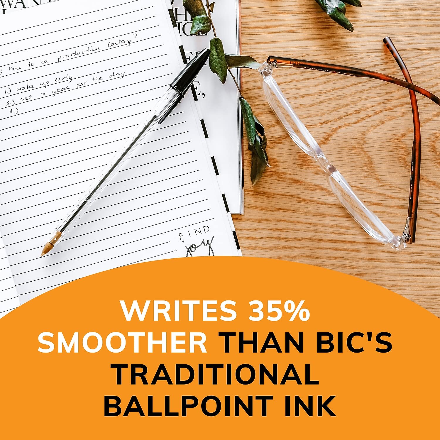BIC Cristal Xtra Smooth Black Ballpoint Pens - Medium Point 1.0mm (12-Pack) - Smooth Writing for Office, School & Everyday Use