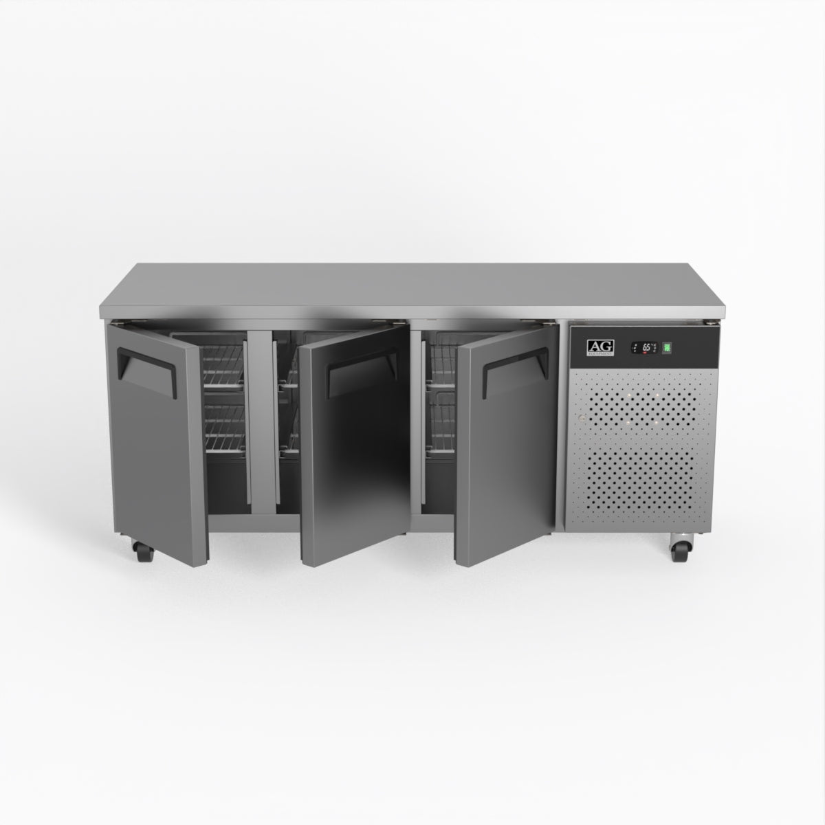 Commercial Refrigerator 700mm Depth - AG Three Door Under Counter Fridge GNX3100TN for Restaurants, Bars & Catering Businesses