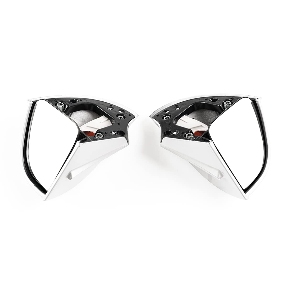 2 PCS White Rear View Side Mirrors with Amber Turn Signal Lens Compatible for BMW R1100RT R1150RT R1100RT RTP R1150RT - Wide Angle Motorcycle Mirrors for Enhanced Safety and Visibility on Road Trips