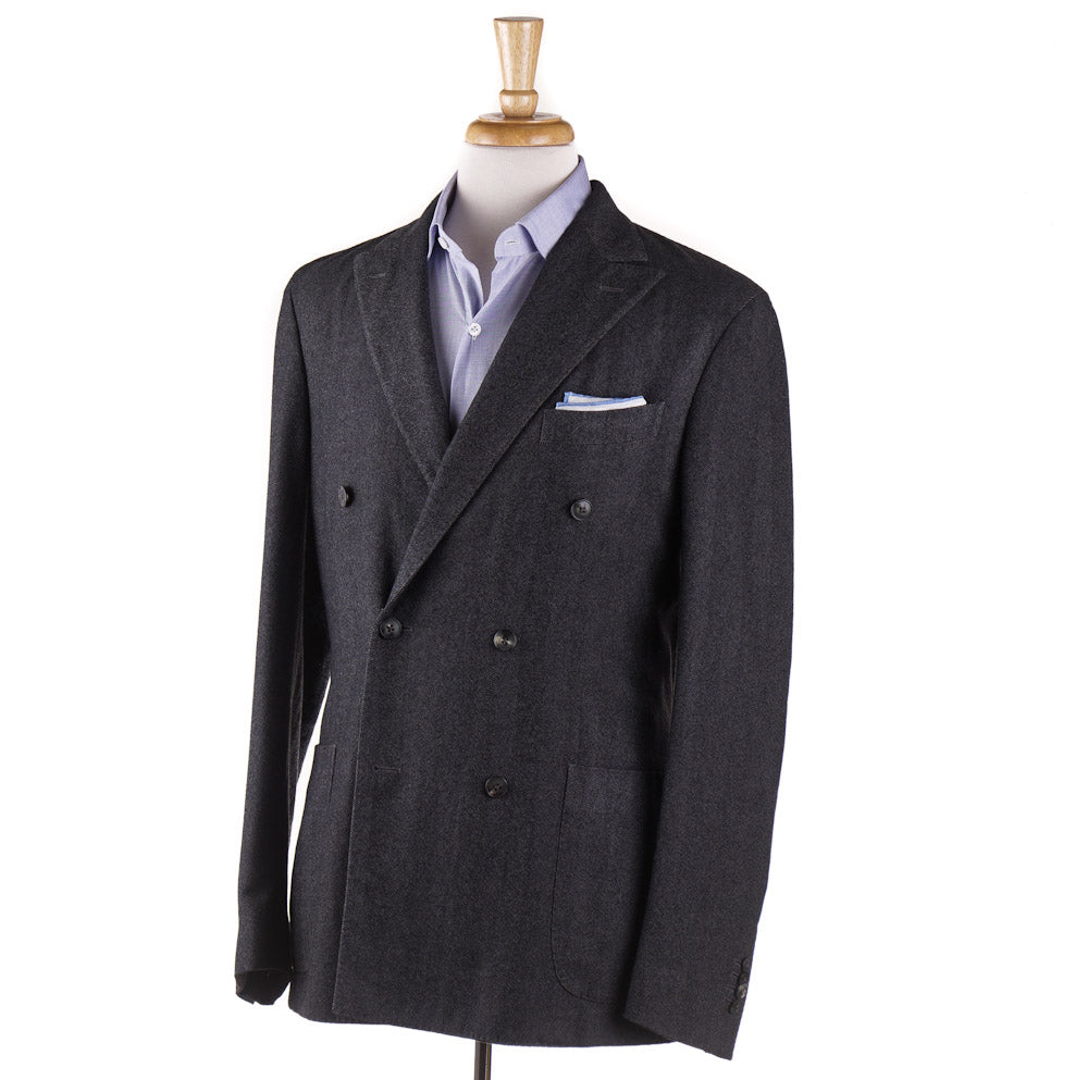 Boglioli Gray Herringbone Cashmere Sport Coat for Men | Premium Italian Wool Blazer | Business Casual & Formal Wear | Perfect for Office, Weddings & Special Events
