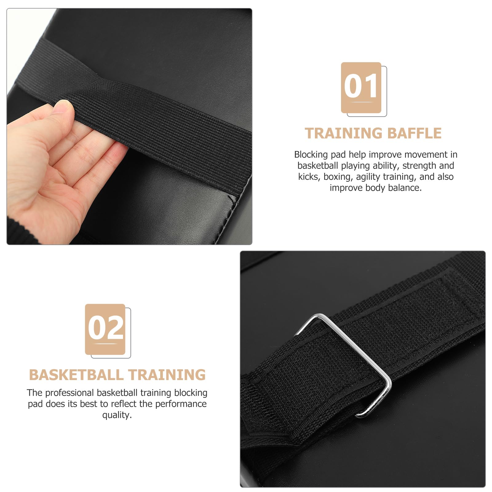 Toddmomy 2-Pack Basketball Training Mat - Multi-Tool Pro Wear-Resistant Blocking Pad & Cushion - Comfortable Basketball Obstacle Board for Indoor/Outdoor Practice (Black) - Perfect for Drills, Defense Training & Skill Development
