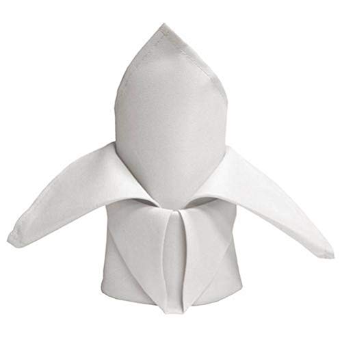 60-Pack 20-Inch White Polyester Dinner Napkins for Wedding, Party, Events - Premium Restaurant & Home Decoration Table Linens - Perfect for Formal Dinners, Bridal Showers & Holiday Gatherings
