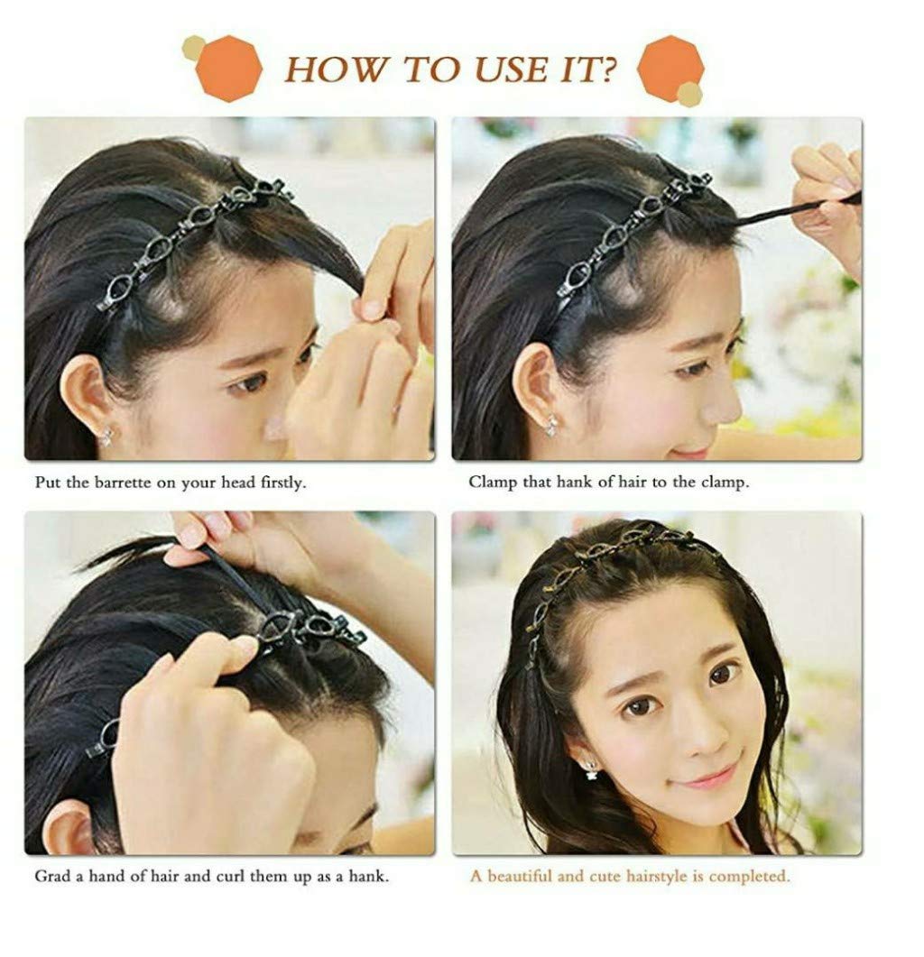 Hair Twister Tool for Girls - Easy Braid Styler for Quick Hairstyles (Black) | Perfect for School, Parties & Everyday Styling