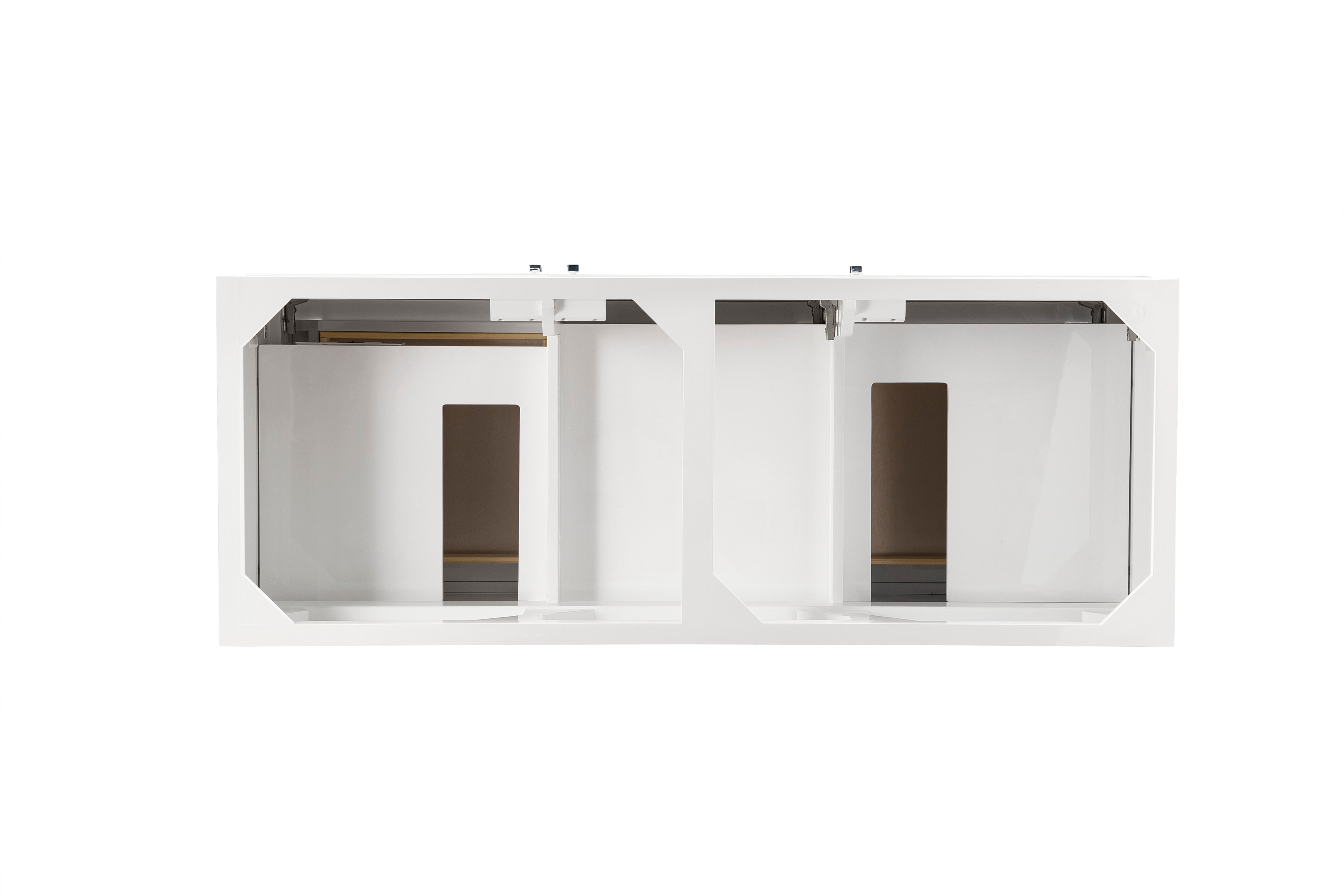 Athens 60 Inch Double Vanity Cabinet - Glossy White Bathroom Storage with Sink Base - Perfect for Modern Master Bath & Guest Bathroom Remodel