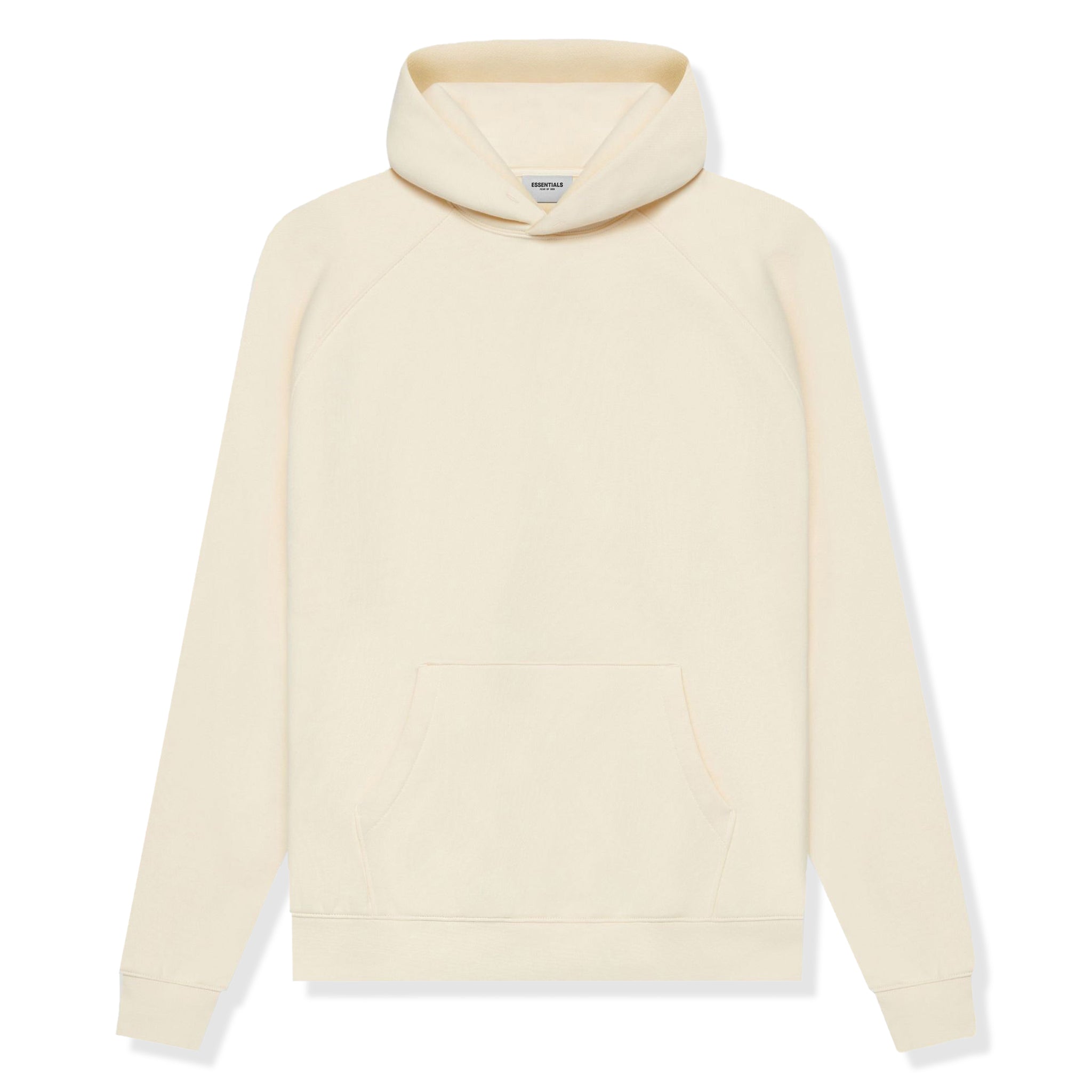 Fear Of God Essentials Reverse Logo Buttercream Hoodie (SS21) - Men's Streetwear Pullover for Casual Wear & Loungewear