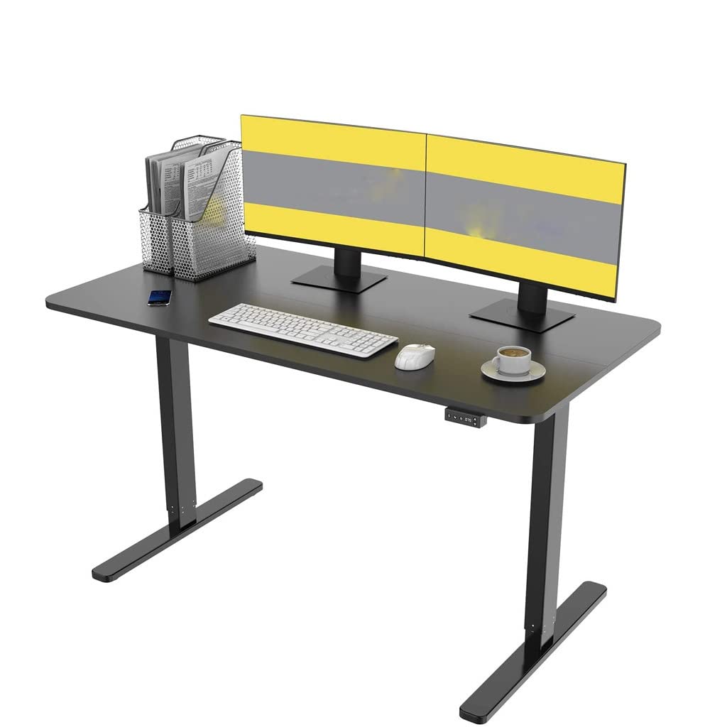 Electric Standing Desk 48 x 24 Inches - Height Adjustable Sit Stand Desk for Home Office & Workstation | Ergonomic Computer Desk for Working, Studying & Gaming