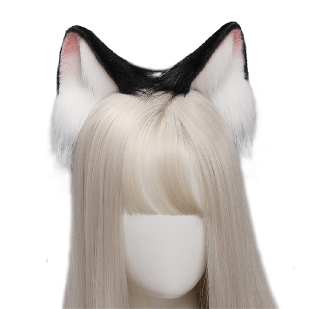 KLHHG Women's Plush Furry Cat Ears Headband - Handmade Lolita Anime Cosplay Accessory for Halloween & Christmas (One Size, Color A) - Perfect for Costume Parties, Cosplay Events, and Festive Celebrations