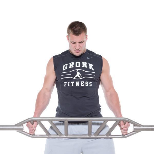 Gronk Fitness Commercial Grade Swiss Bar - Heavy Duty Multi-Grip Barbell for Strength Training, Weightlifting & CrossFit - Perfect for Home Gym & Professional Workouts