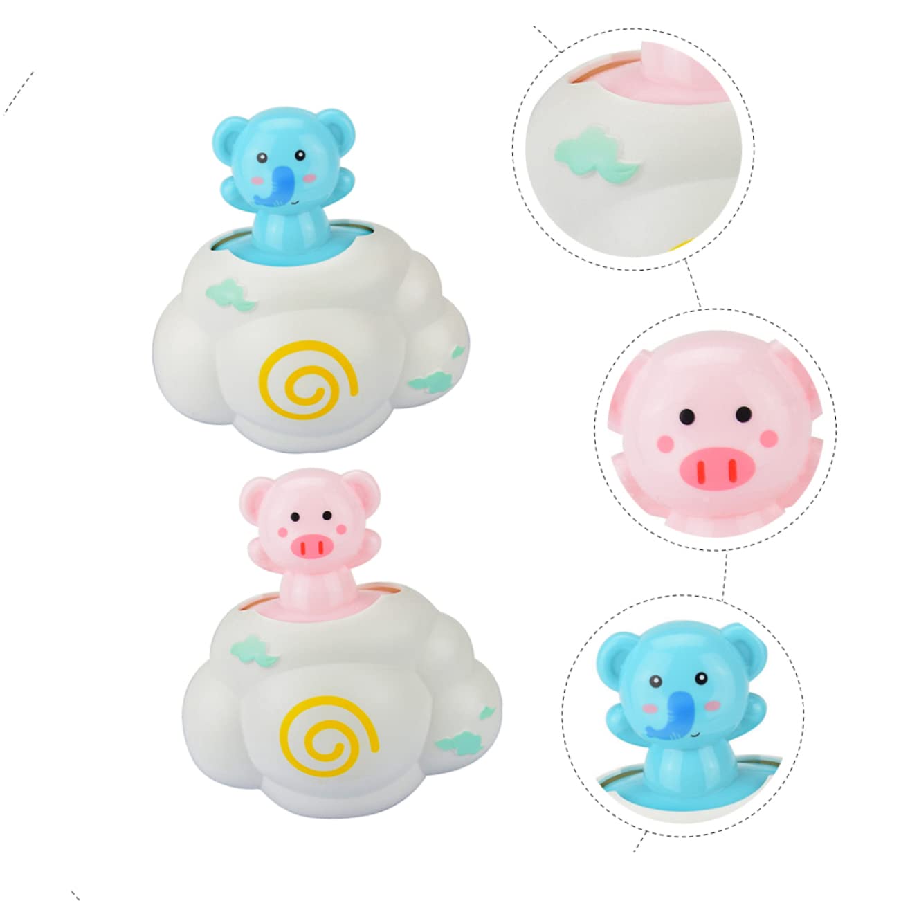 KONTONTY 2-Pack Durable Bath Toys for Kids - Fun Bathtub & Shower Playtime - BPA-Free Plastic Water Toys for Toddlers & Infants - Perfect for Bath Time Fun and Early Learning