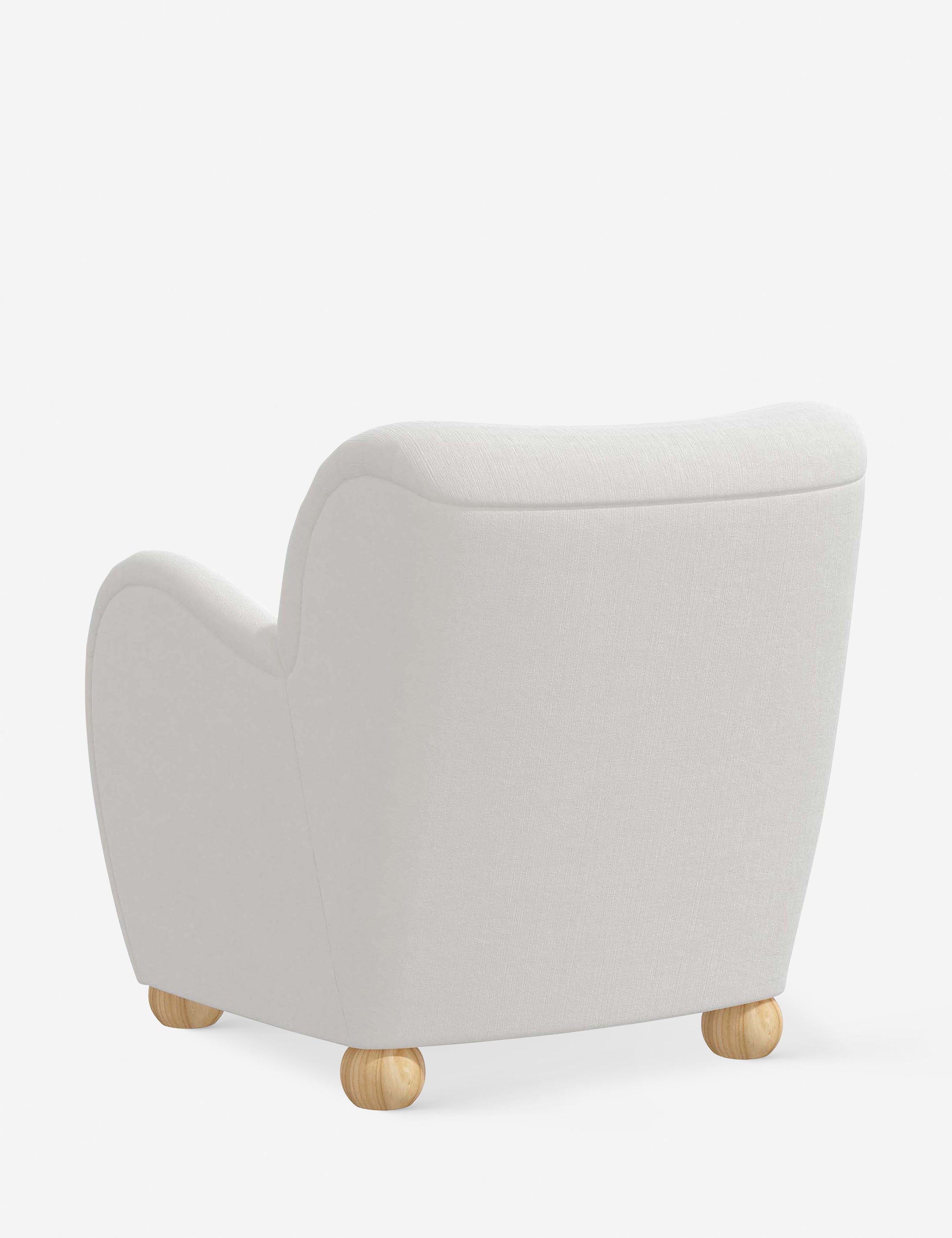 Modern Baird Accent Chair - Mid-Century Inspired Upholstered Armchair with Wooden Legs for Living Room, Bedroom or Office - Perfect for Reading Nook, Lounge Area & Home Decor