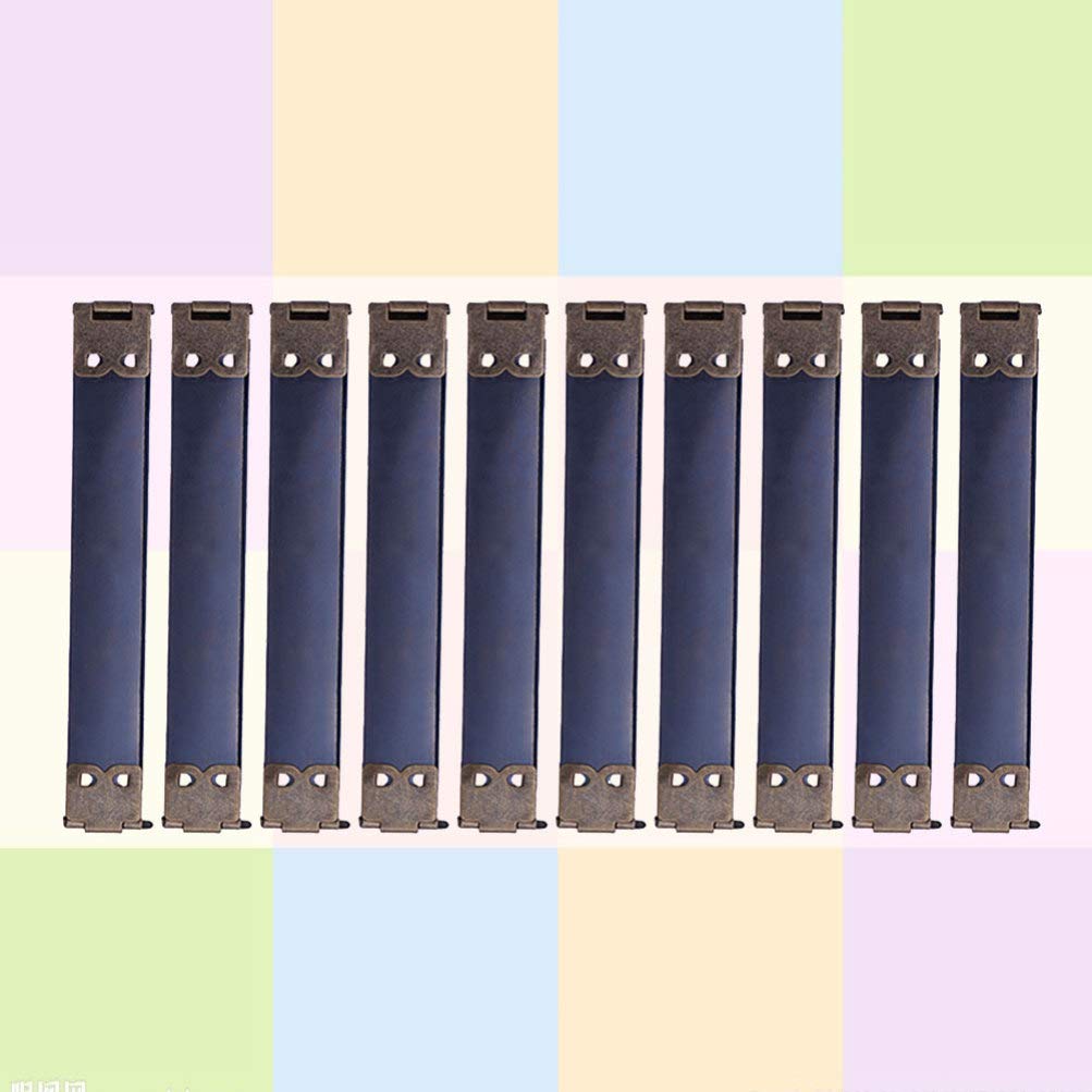 10pcs Metal Internal Flex Purse Frame with Spring Clip Hook - 9cm DIY Craft Purse Frame for Handbag, Wallet & Coin Purse Making - Perfect for Sewing Projects, DIY Accessories and Gift Packaging