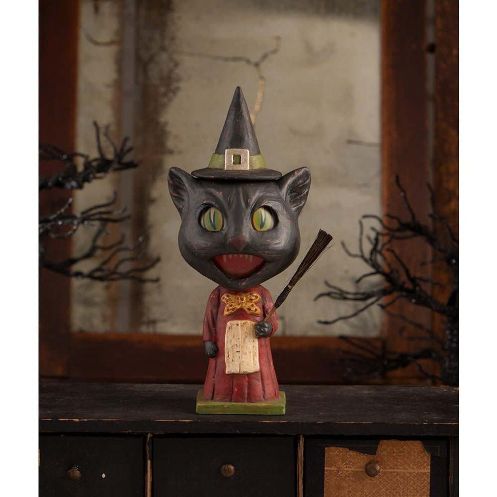 Bethany Lowe Designs Catrina Whisker Witch Halloween Decor - Spooky Home Decor for Halloween Party & Gothic Themed Rooms