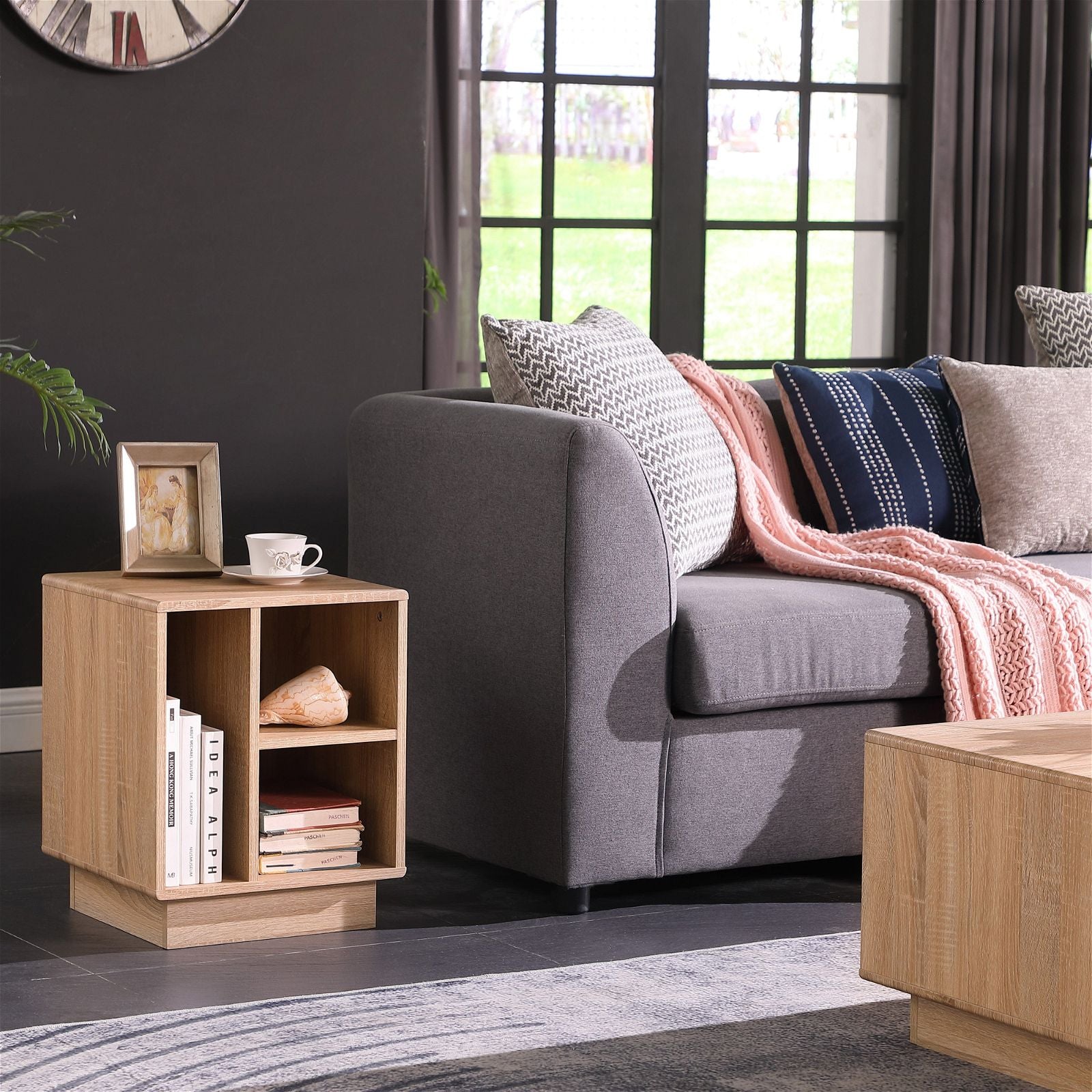 Tauris™ Encore Side Table in Light Oak - Perfect for Living Room, Bedroom, or Office Accent Furniture