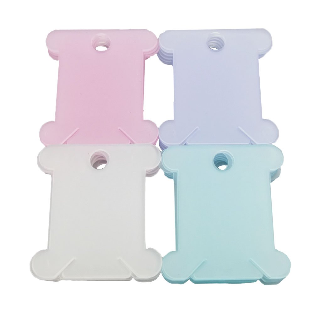 Bluemoona 200pcs Self-Stick Floss Bobbins with Number Labels for Cross Stitch & Embroidery