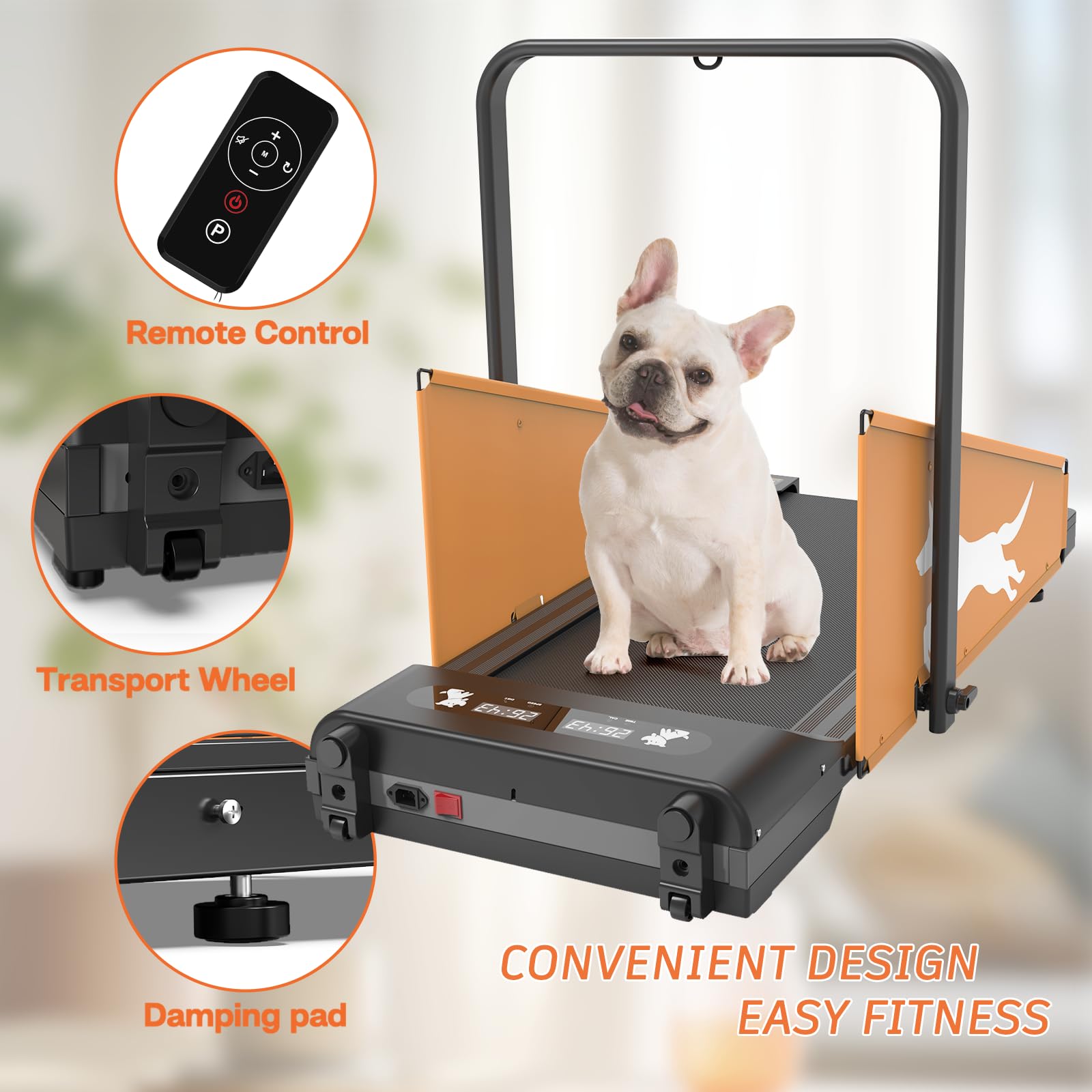 Small & Medium Dog Treadmill with Remote Control - Indoor Pet Exercise Machine for Training & Fitness - Includes Pre-Set Programs for Home Use, Dog Running & Weight Management