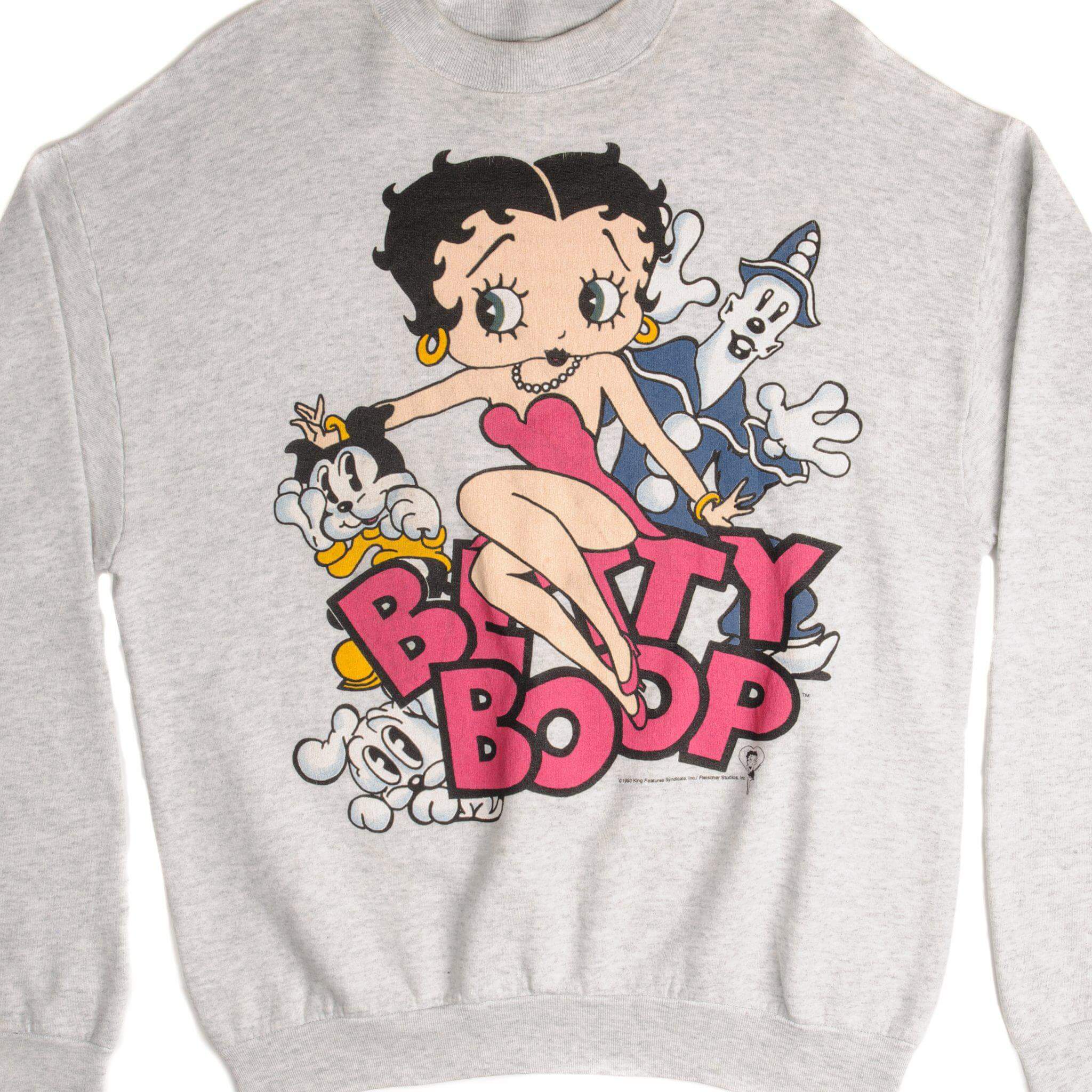 Vintage Betty Boop Sweatshirt 1993 Retro Cartoon Graphic Hoodie - XL Size for Women - Perfect for Casual Wear, Halloween Costume & 90s Theme Parties