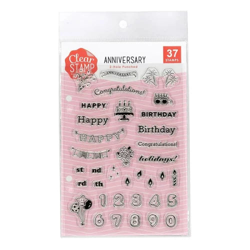 Anniversary Clear Stamps for Scrapbooking & Card Making - Perfect for DIY Greeting Cards, Invitations & Memory Keeping