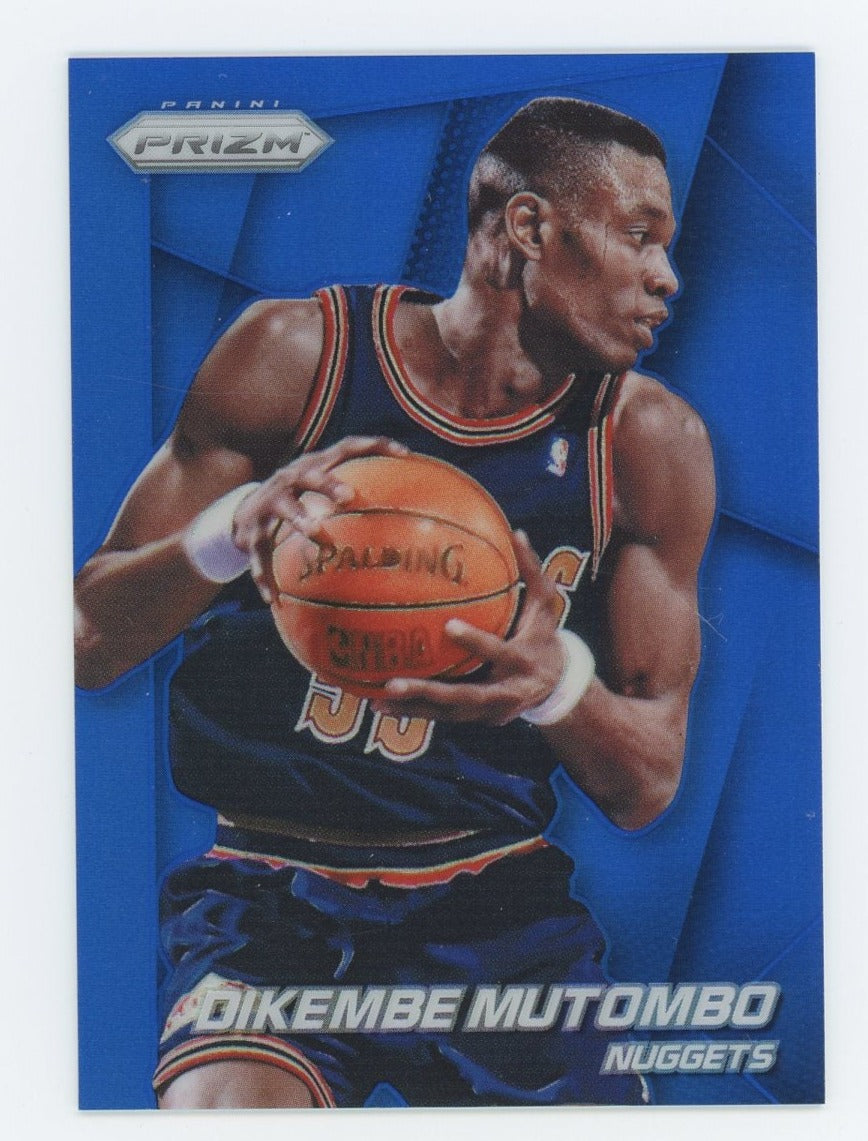 2014-15 Panini Prizm Basketball Dikembe Mutombo Blue Prizm #160 /99 - Rare NBA Trading Card for Collectors & Fans