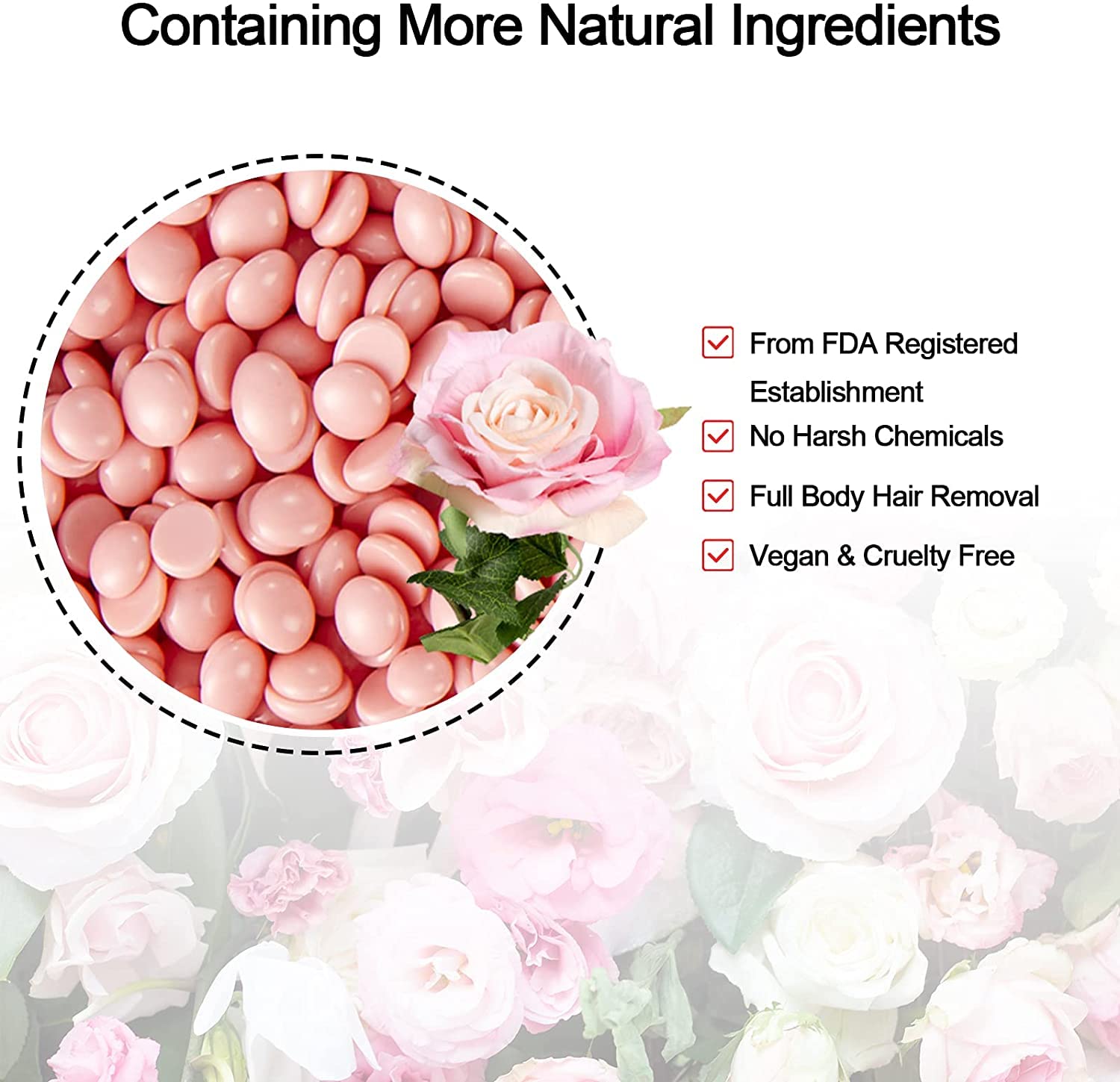 TopFinder® Hard Wax Beans for Hair Removal - Sensitive Skin Friendly, Peelable Waxing Beads for Face, Legs, Chest, Back & Bikini Area - Hot Wax Pearl Beads for Men & Women - 100g - Perfect for At-Home Salon & Professional Use
