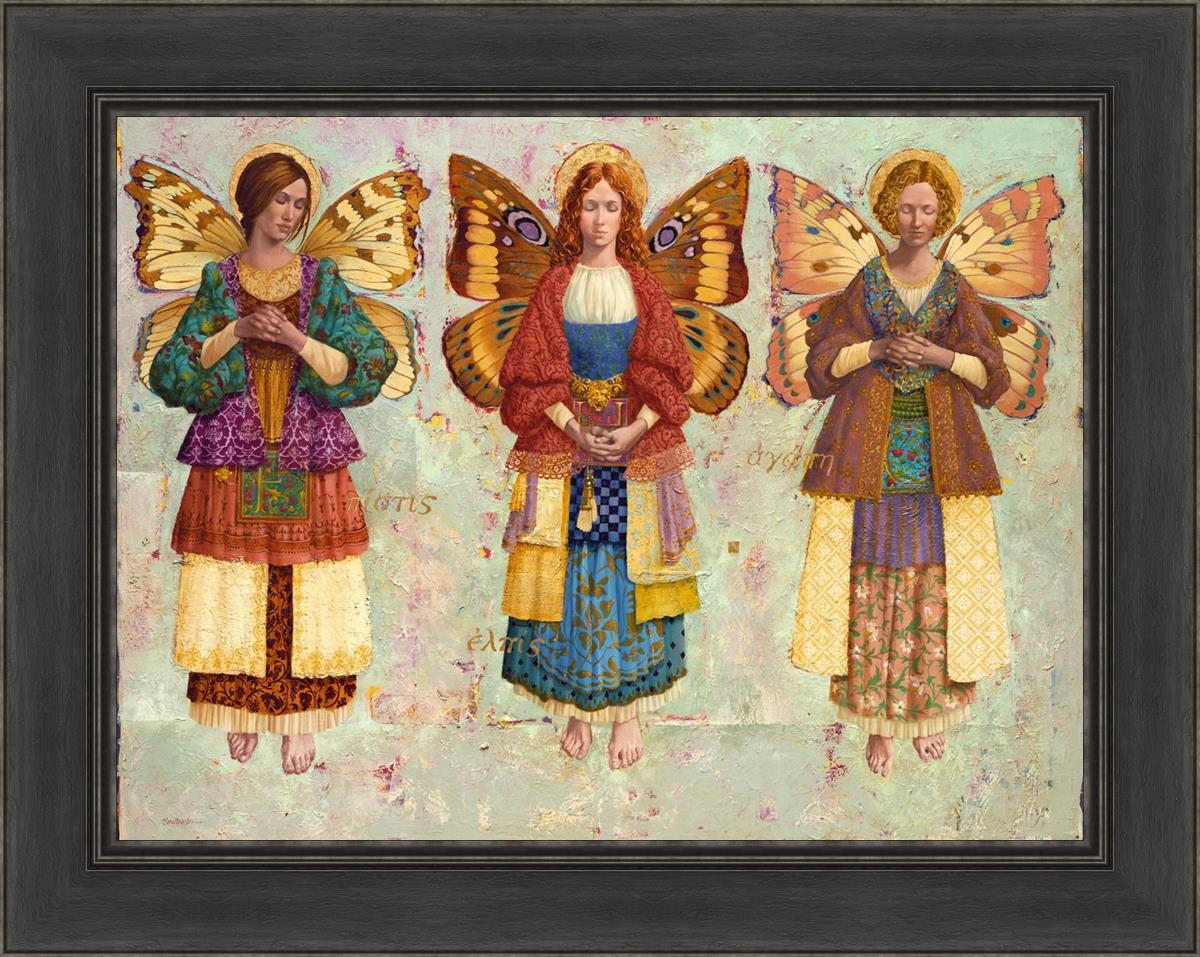 Faith, Hope and Charity - Inspirational Wall Art Decor for Home, Office & Church - Perfect for Gifts & Spiritual Spaces