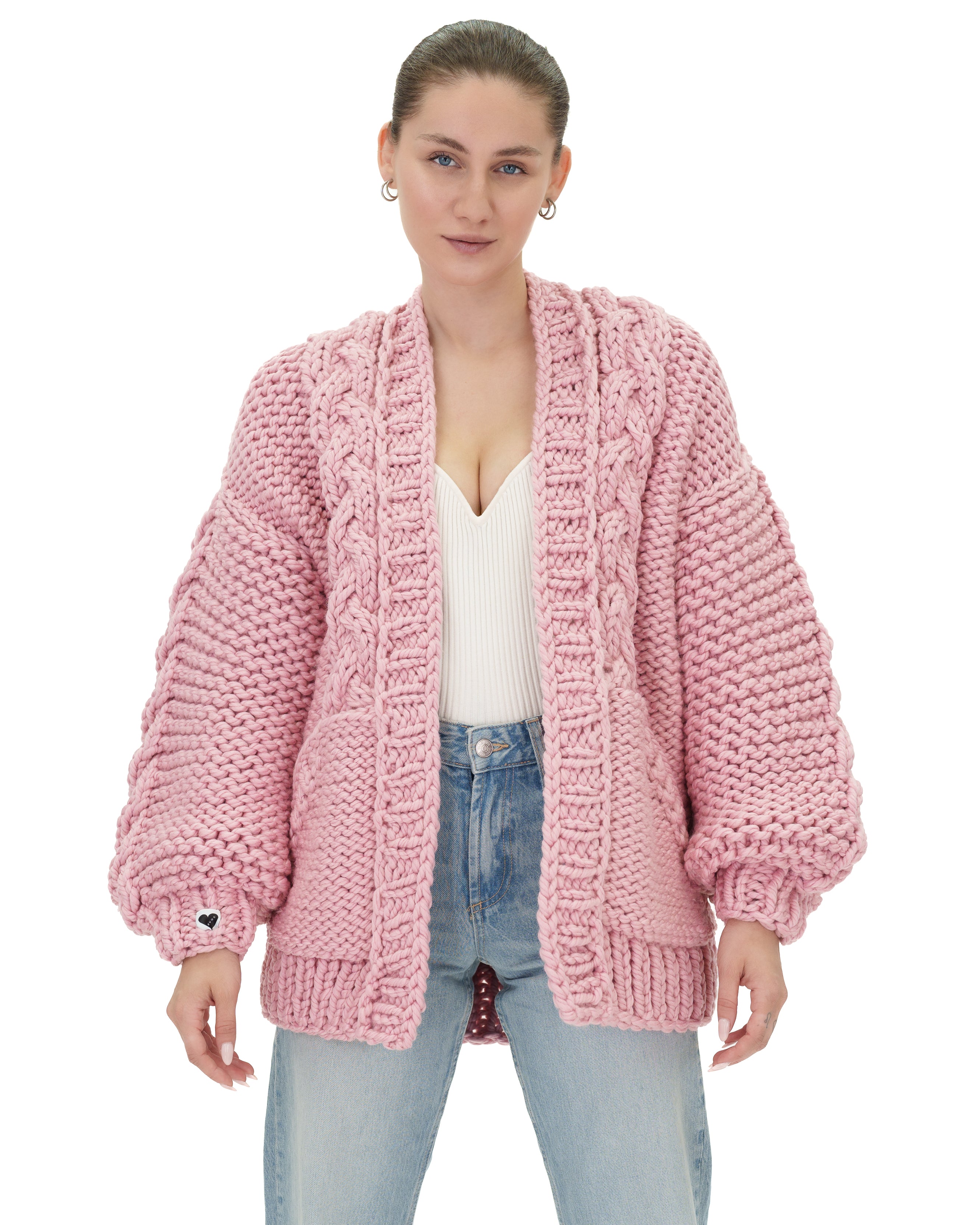 Stylish Braided Pocket Cardigan for Women - Soft Knit Open Front Sweater | Perfect for Fall, Winter & Layering Outfits
