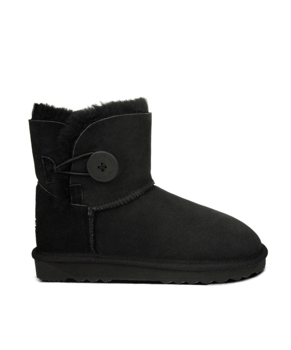 Premium UGG Mini Button Boots for Men - Cozy Winter Boots with Stylish Buttons - Perfect for Cold Weather, Snow Days & Casual Outings