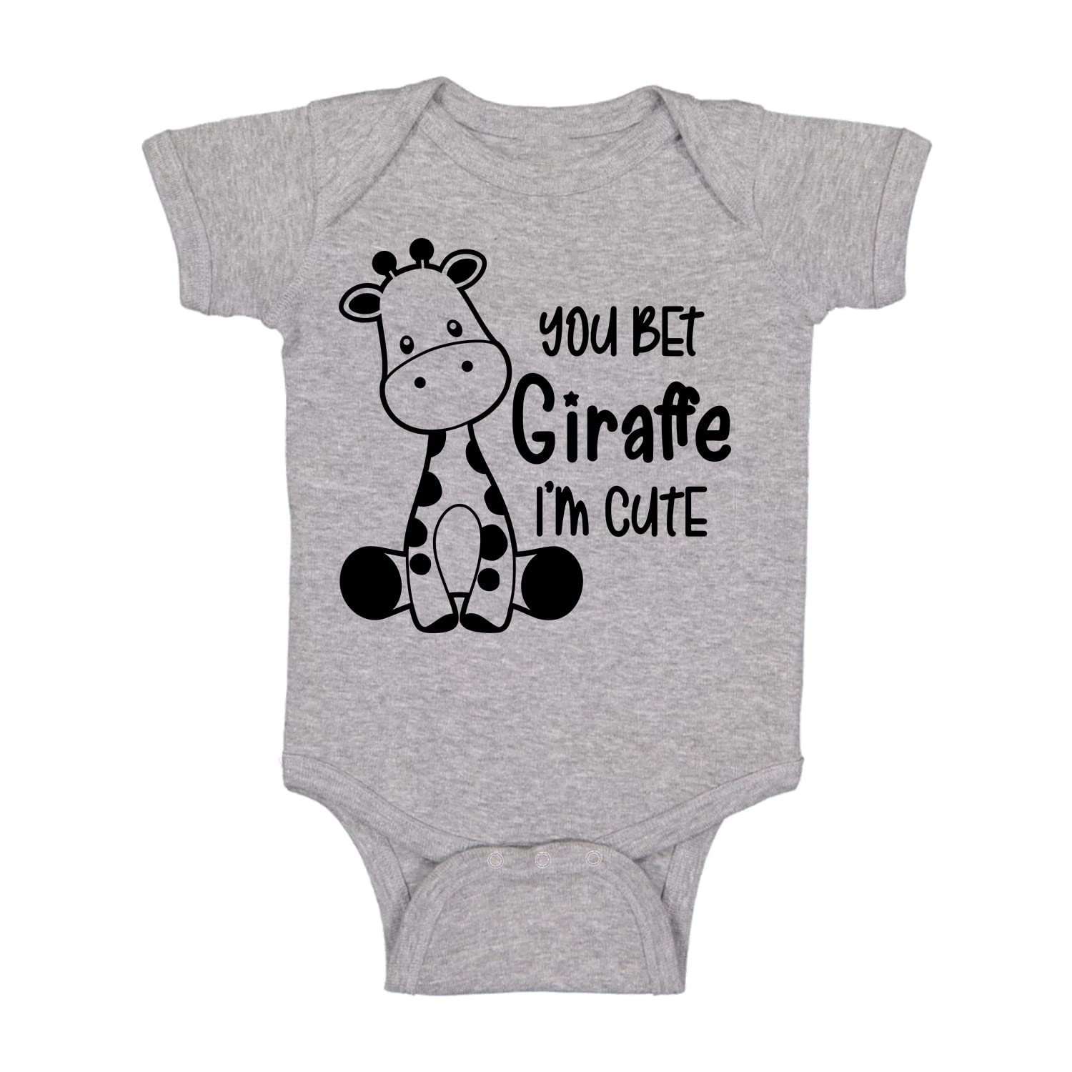 Funny Baby Bodysuit - 'You Bet Giraffe I'm Cute' Onesie for Newborns - Baby Girl & Boy Outfit - Perfect for Playdates, Photo Shoots & Everyday Wear