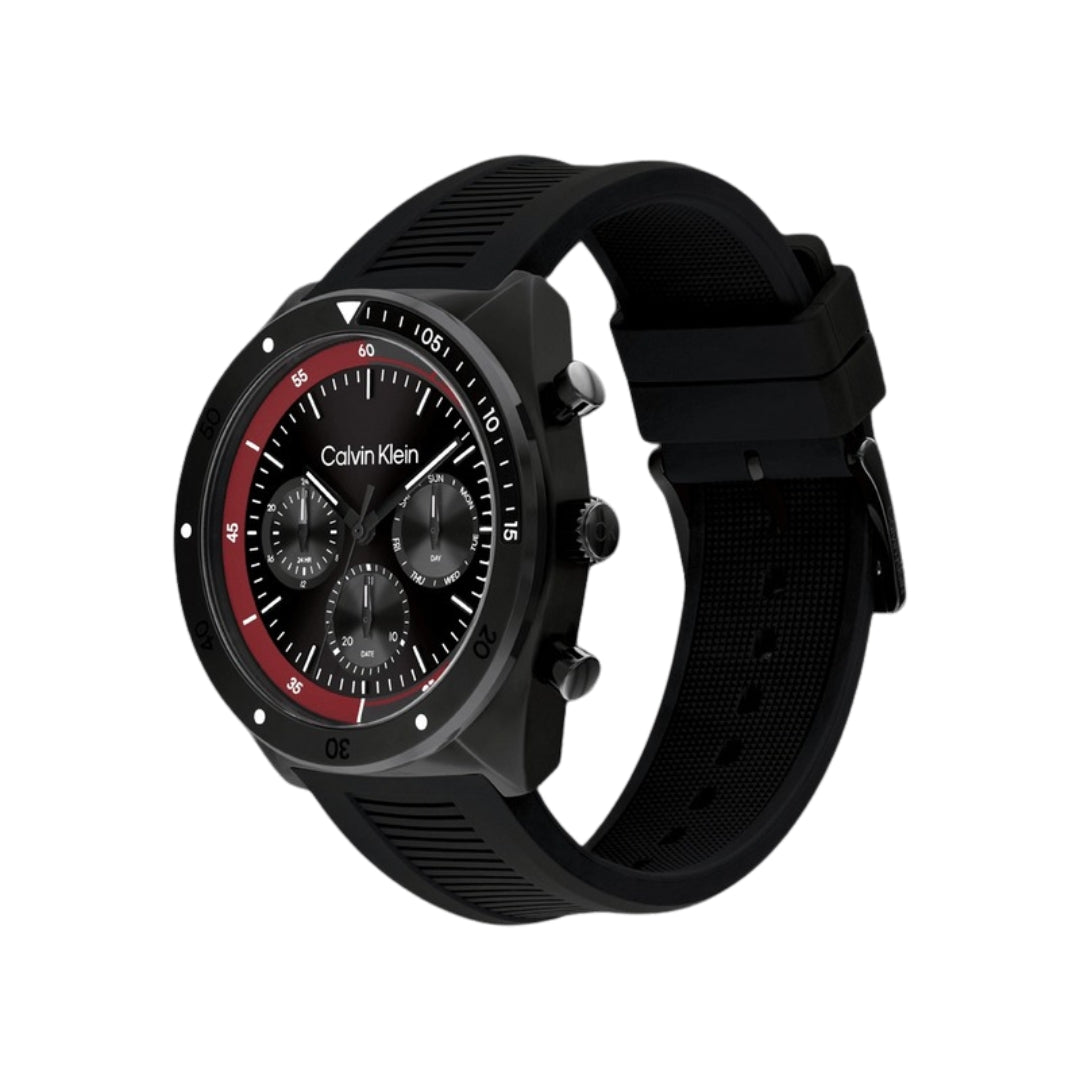 Calvin Klein Flex Black Silicone Watch 25200467 - Stylish Unisex Timepiece for Casual & Formal Wear