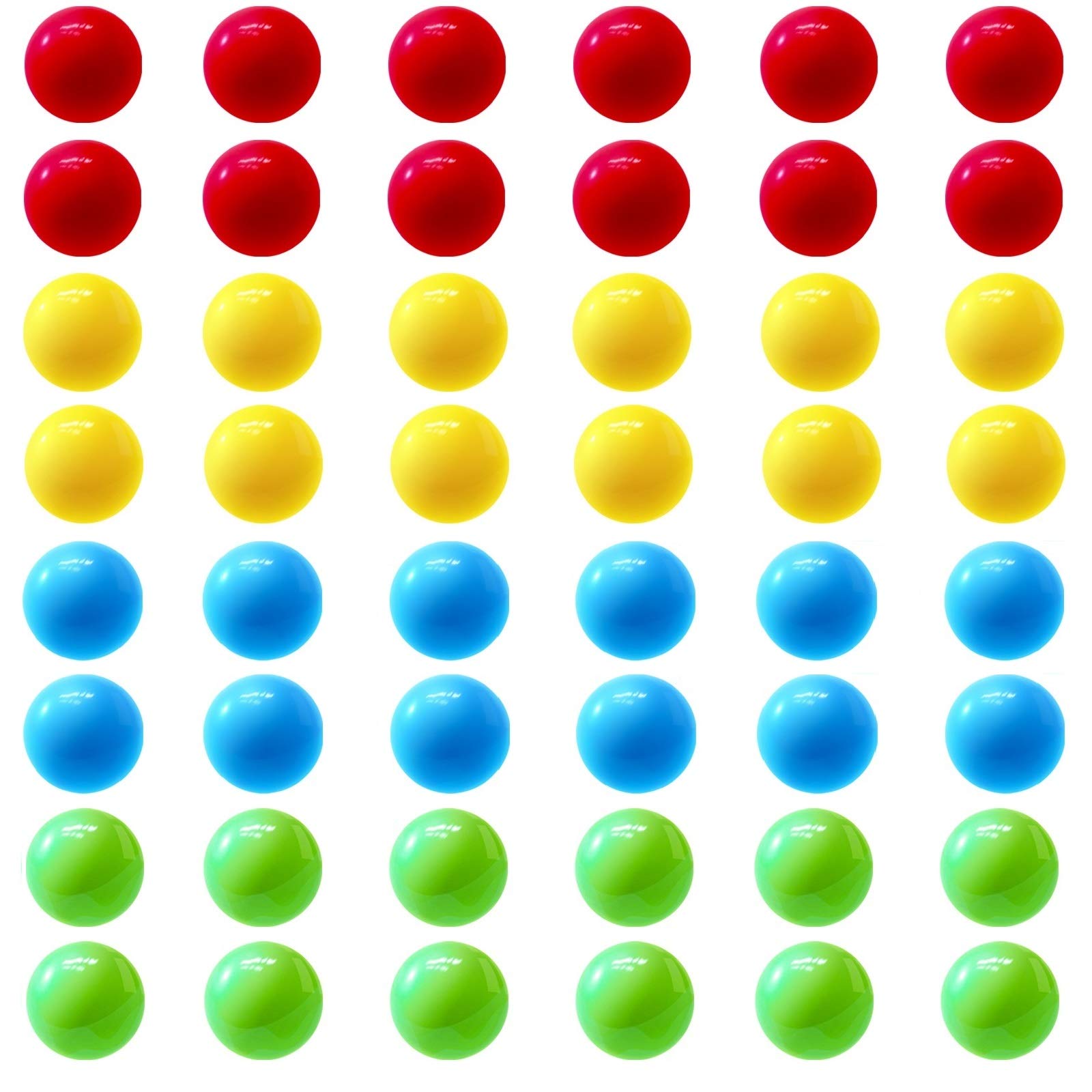 48Pcs Replacement Marble Balls for Hungry Hungry Hippos Game - Glass Game Pieces for Board Games, Kids Toys & Family Game Night Accessories