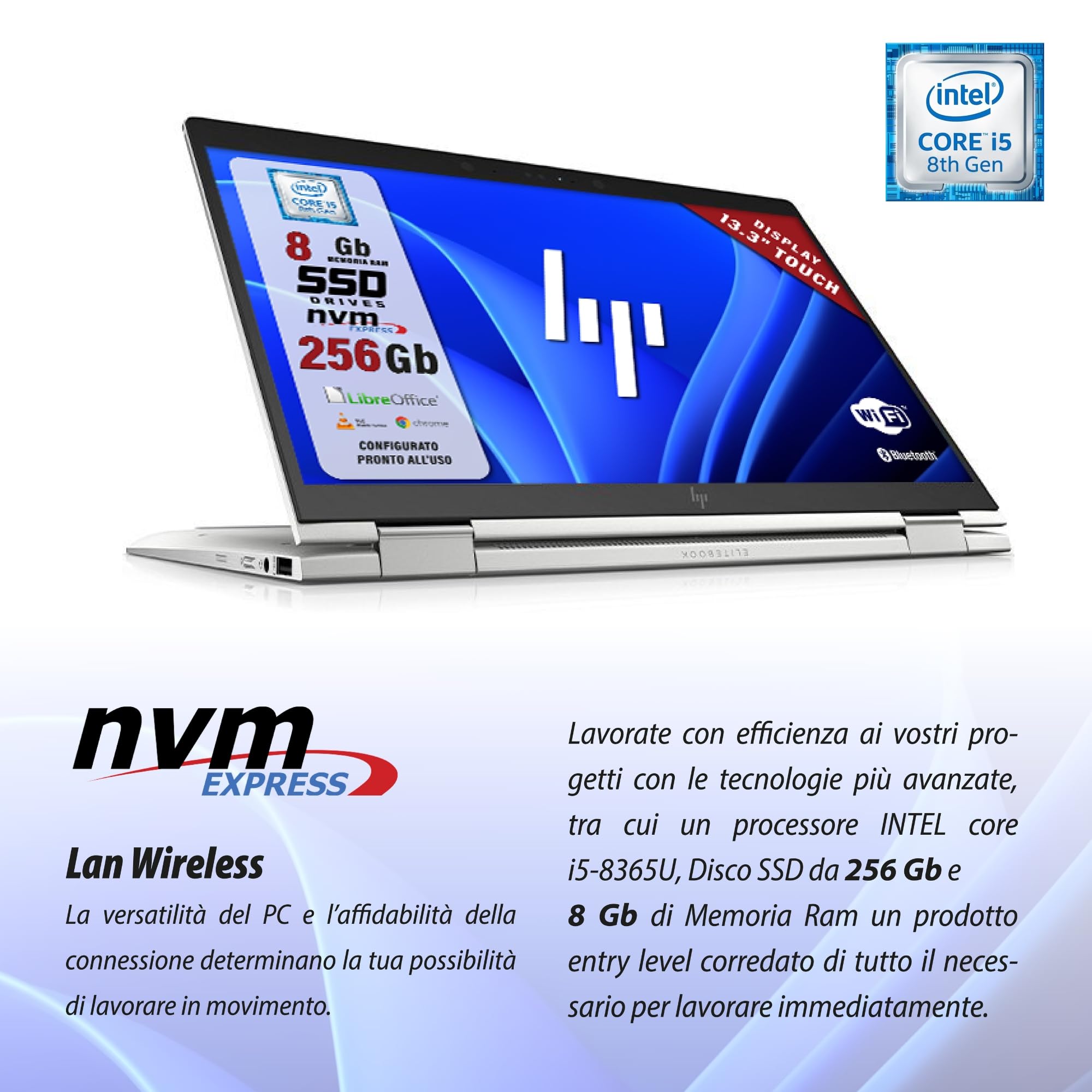 HP EliteBook Convertible Laptop - 13.3