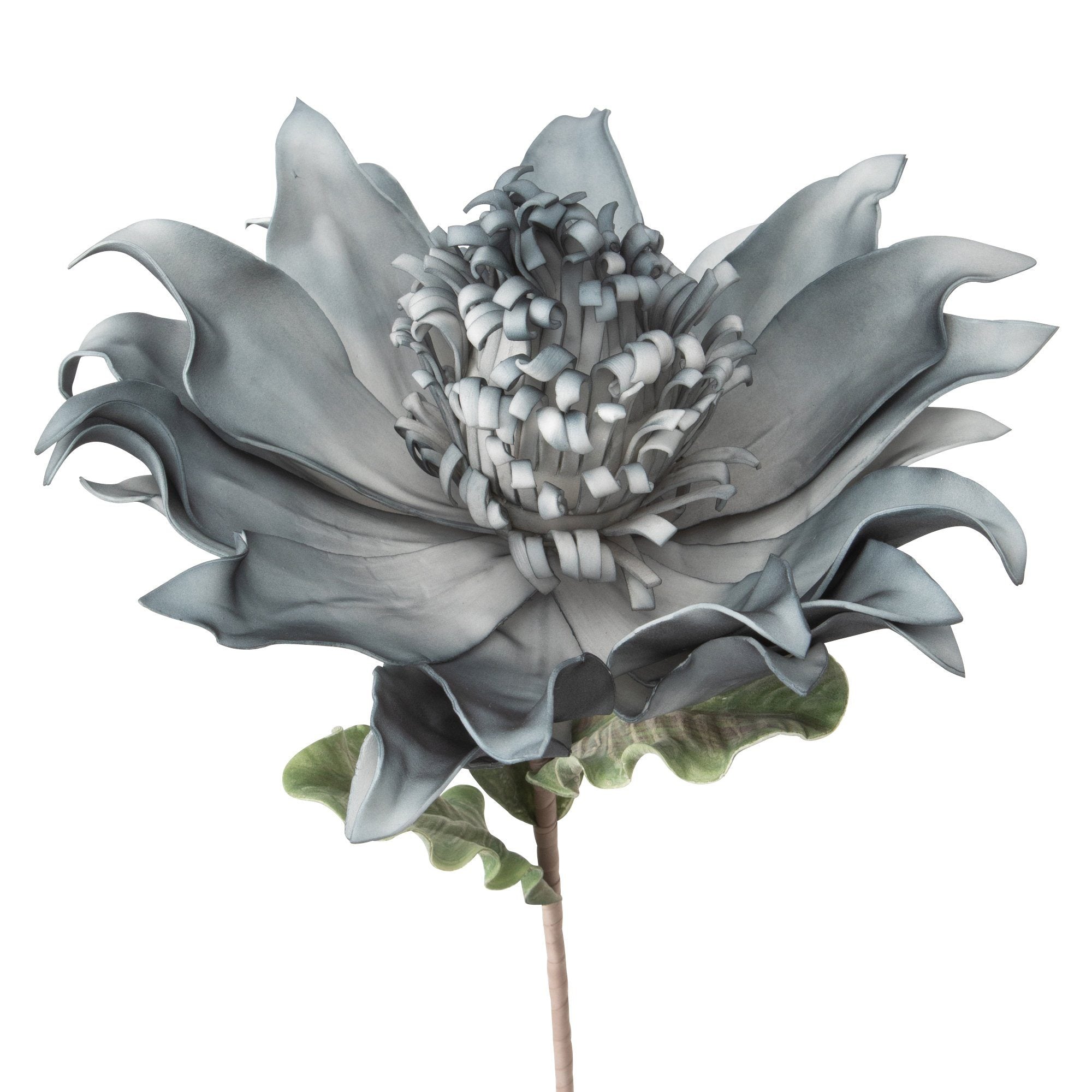 Aloe Vera Blue X Gray Artificial Succulent Plant - Low Maintenance Home Decor for Office Desk, Living Room, and Bathroom