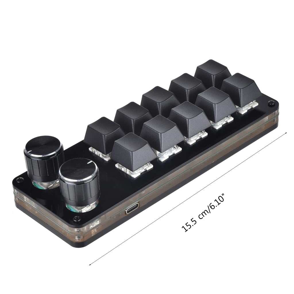 Xbiez 10-Key Macro Mechanical Keyboard with 2 Knobs - Hot Swappable Gaming Keypad for Programming & DIY (Perfect for Streamers, Coders & Gamers)