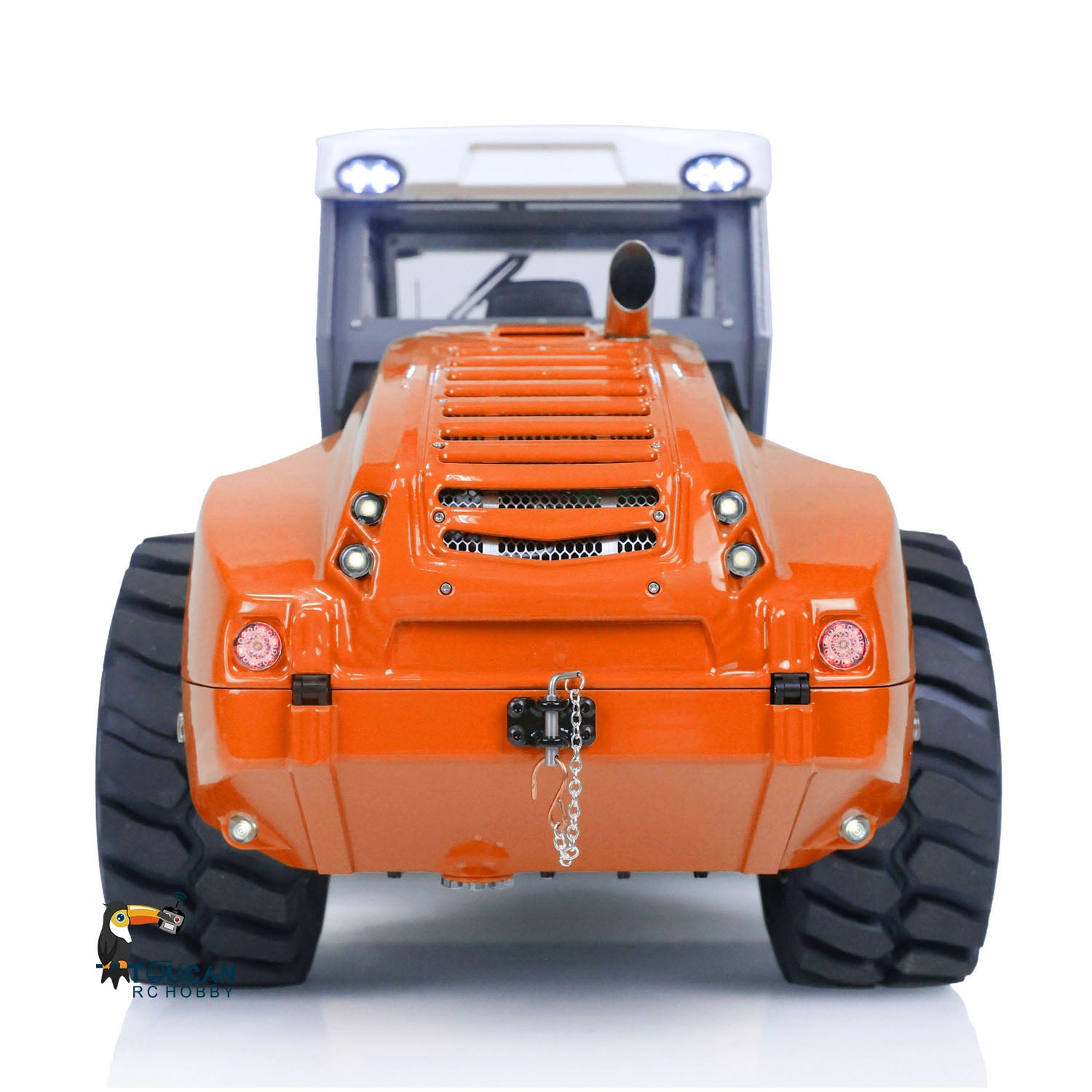 1/14 Scale LESU Aoue H13i RC Hydraulic Road Roller - Orange Electric Construction Vehicle with Metal Body, Sound & Light System (PL18EVLite) - Perfect for Construction Site Play, RC Hobbyists & Model Collectors
