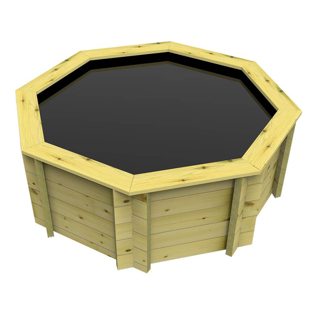 6ft Octagonal Wooden Pond by The Garden Timber Company - Perfect for Garden Decoration, Koi Fish Ponds & Outdoor Water Features