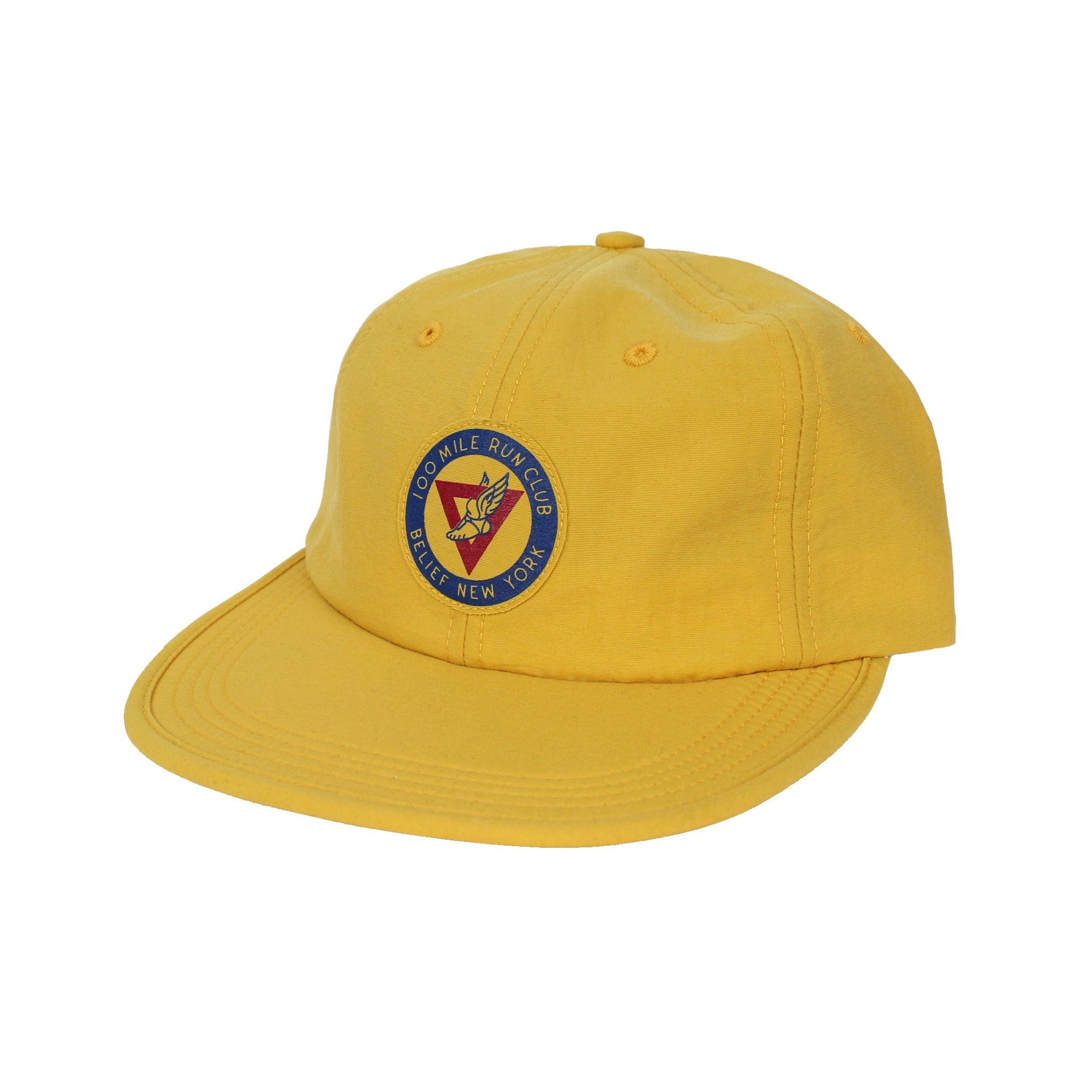 Belief NYC Run Club 6 Panel Squash Hat - Lightweight Performance Cap for Running, Gym & Outdoor Sports - Men's Athletic Adjustable Snapback