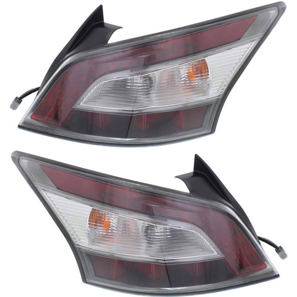 2012-2014 Nissan Maxima LED Tail Lights Pair - Driver & Passenger Side Replacement (Part# NI2800197 NI2801197) - Compatible with OEM 265559DA0B 265509DA0B - Perfect for Night Driving & Enhanced Vehicle Safety