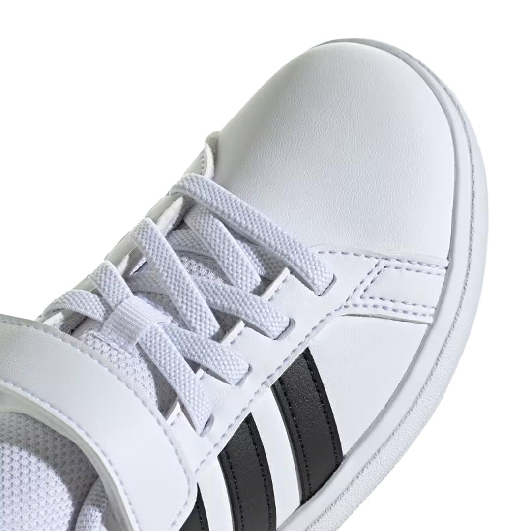 Adidas Kids' (Preschool) Grand Court 2.0 Elastic Lace Sneakers - Comfortable & Stylish Toddler Shoes for Playtime & Everyday Wear (IH5529)