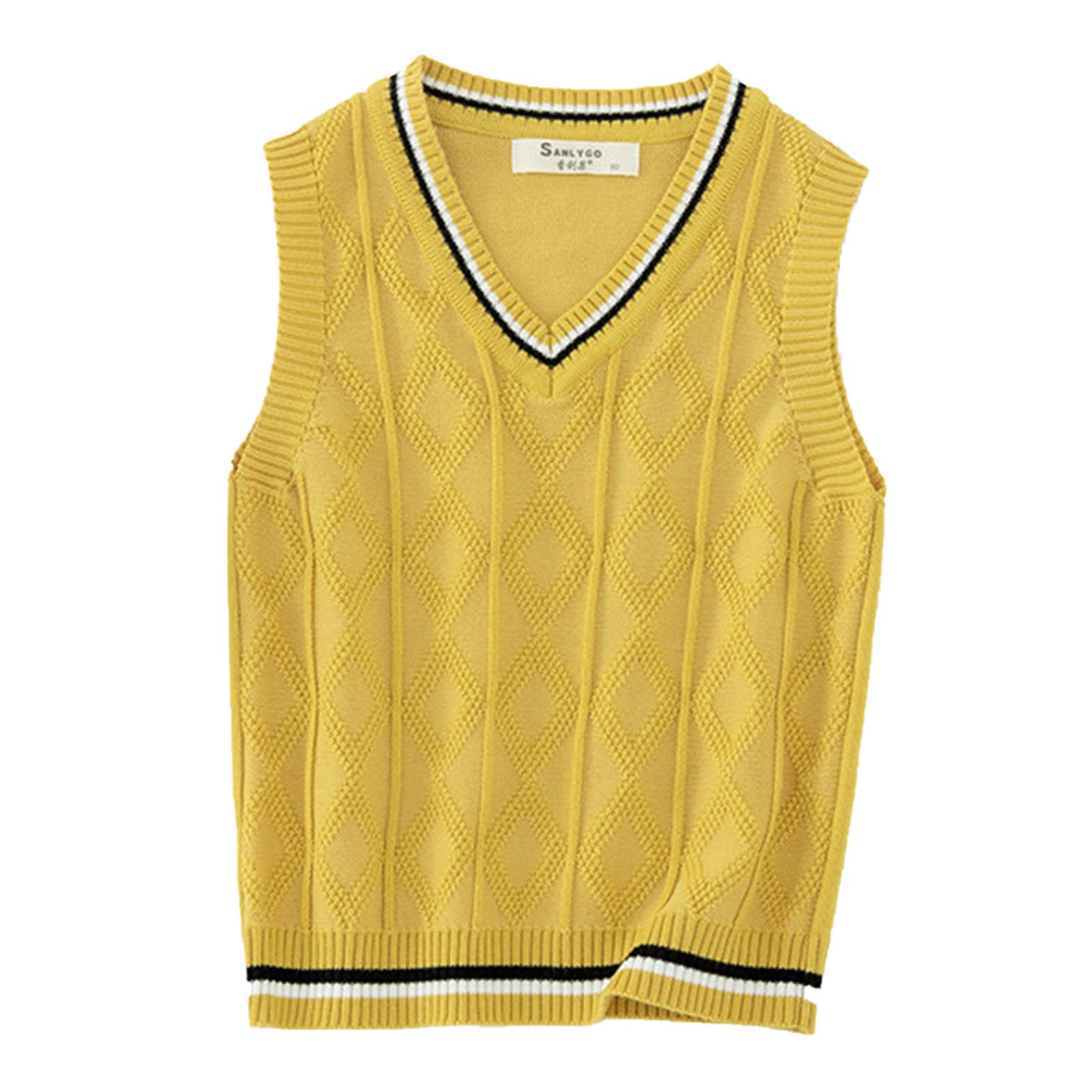 Boys & Girls Unisex Sleeveless Sweater Vest - Knitted Pullover Jumper for School Uniform & Casual Wear - Perfect for Classroom, Playdates & Family Outings